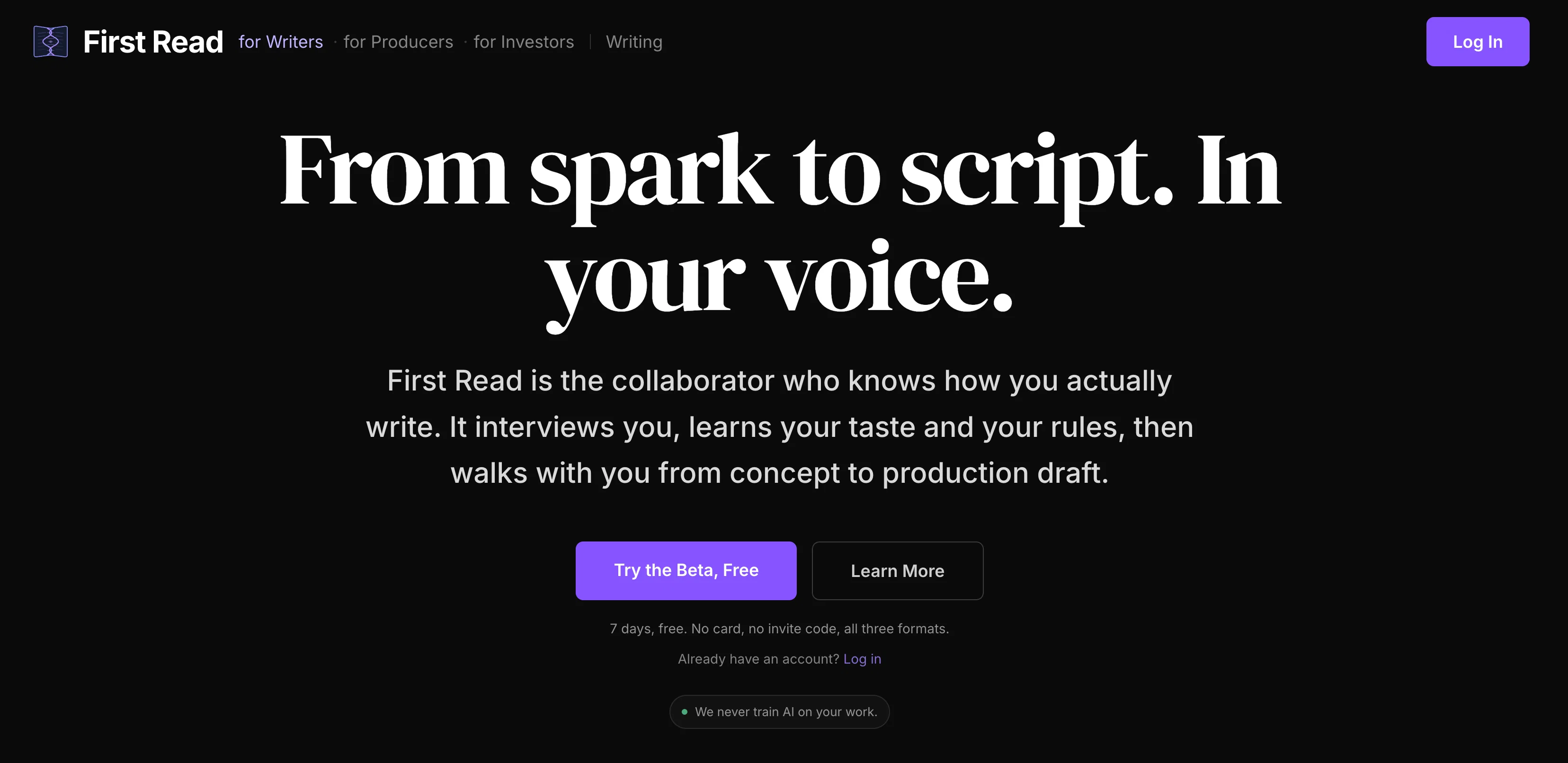 First Read website