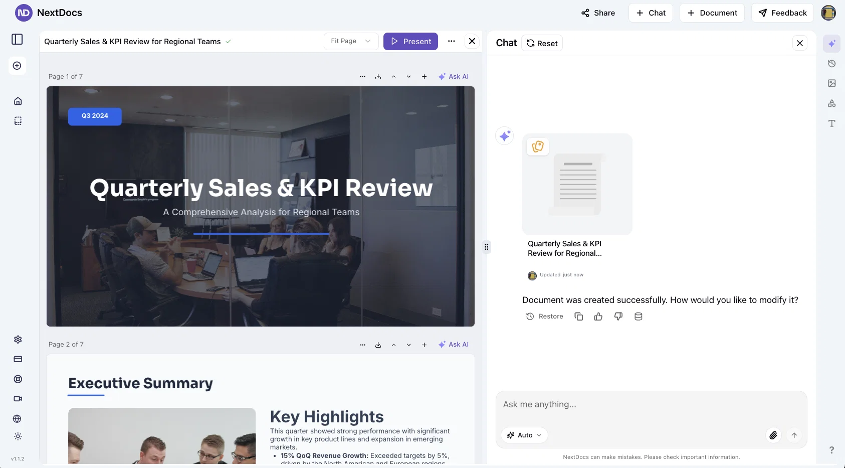 NextDocs.io website
