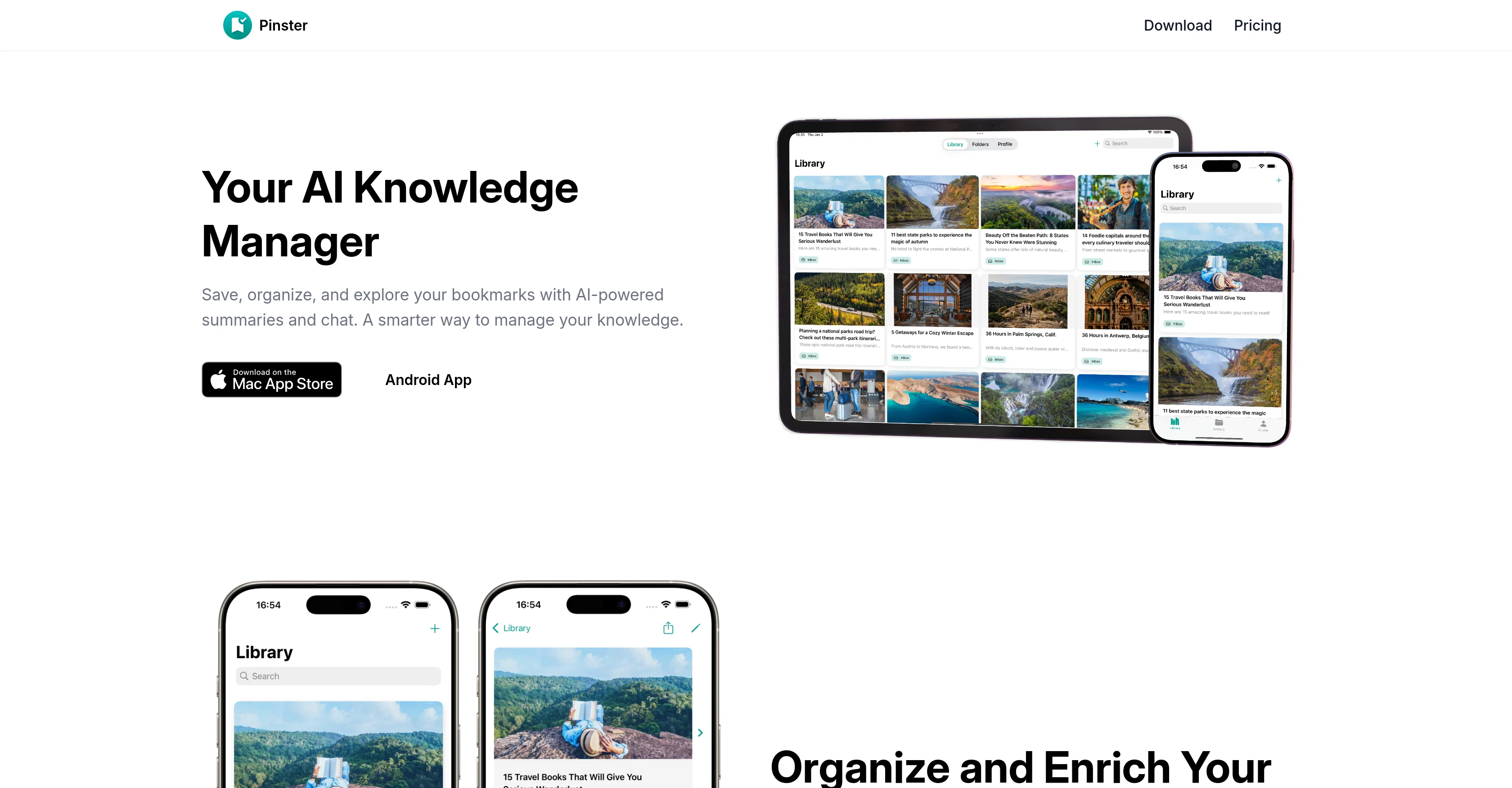 Pinster AI website