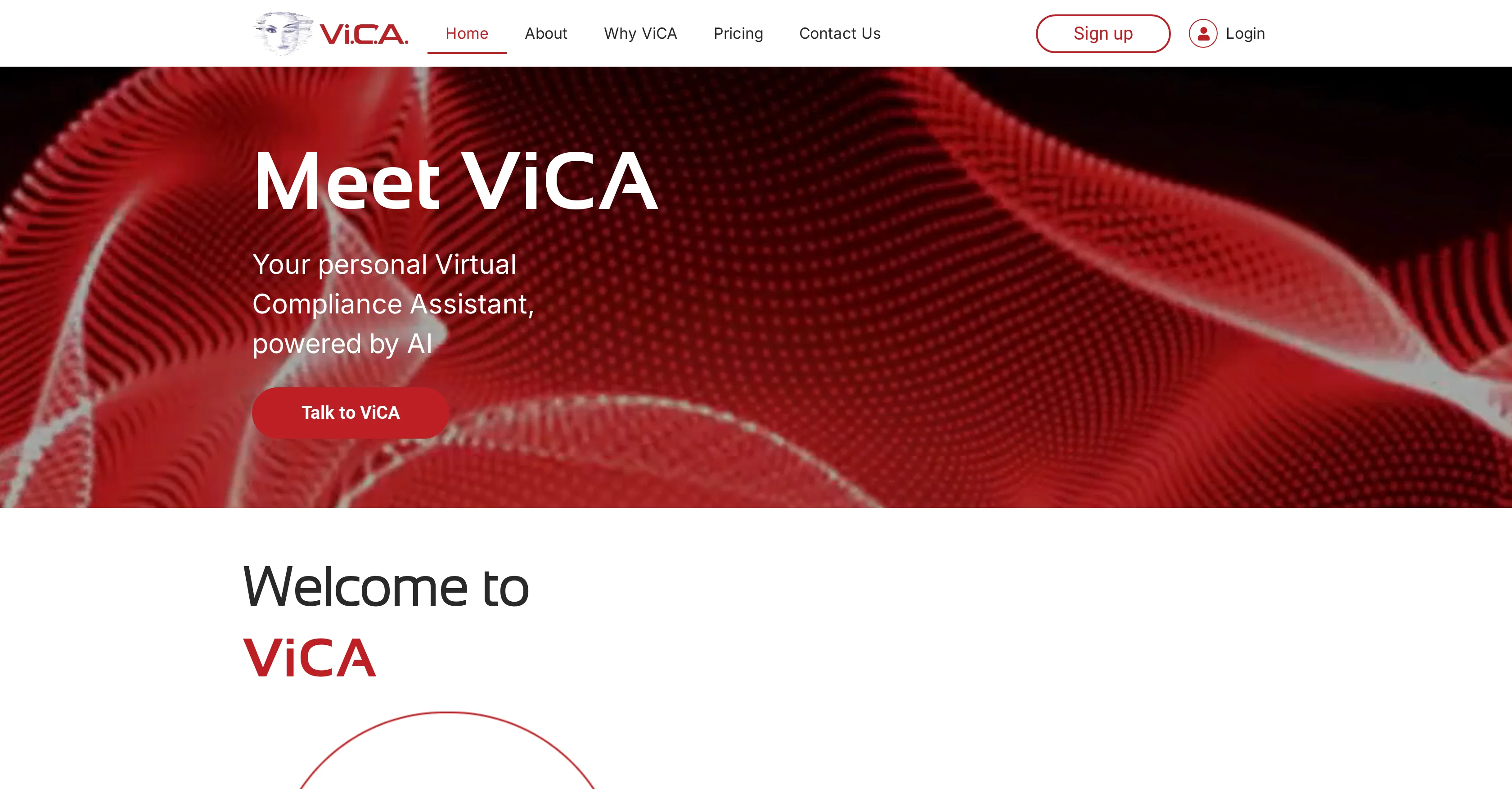 ViCA - Virtual Compliance Assistant website