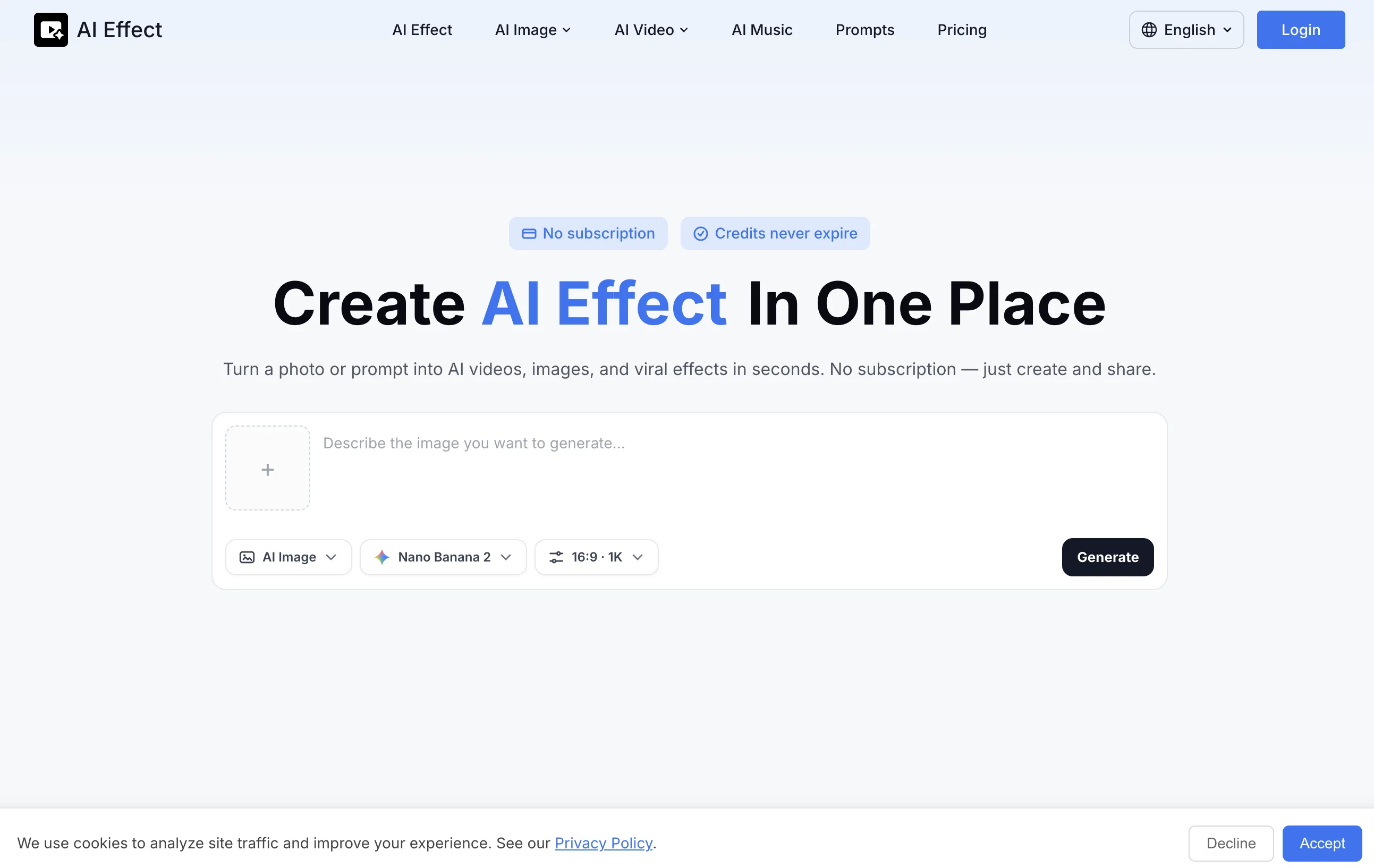 AI Effect.Art website