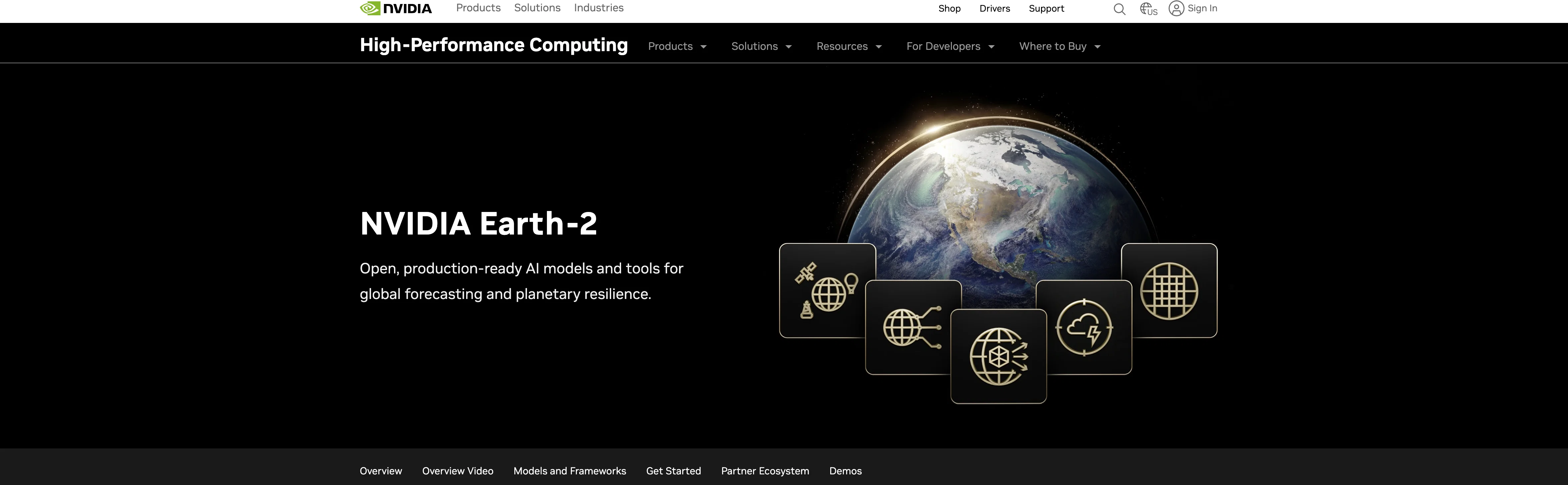 NVIDIA Earth-2 website