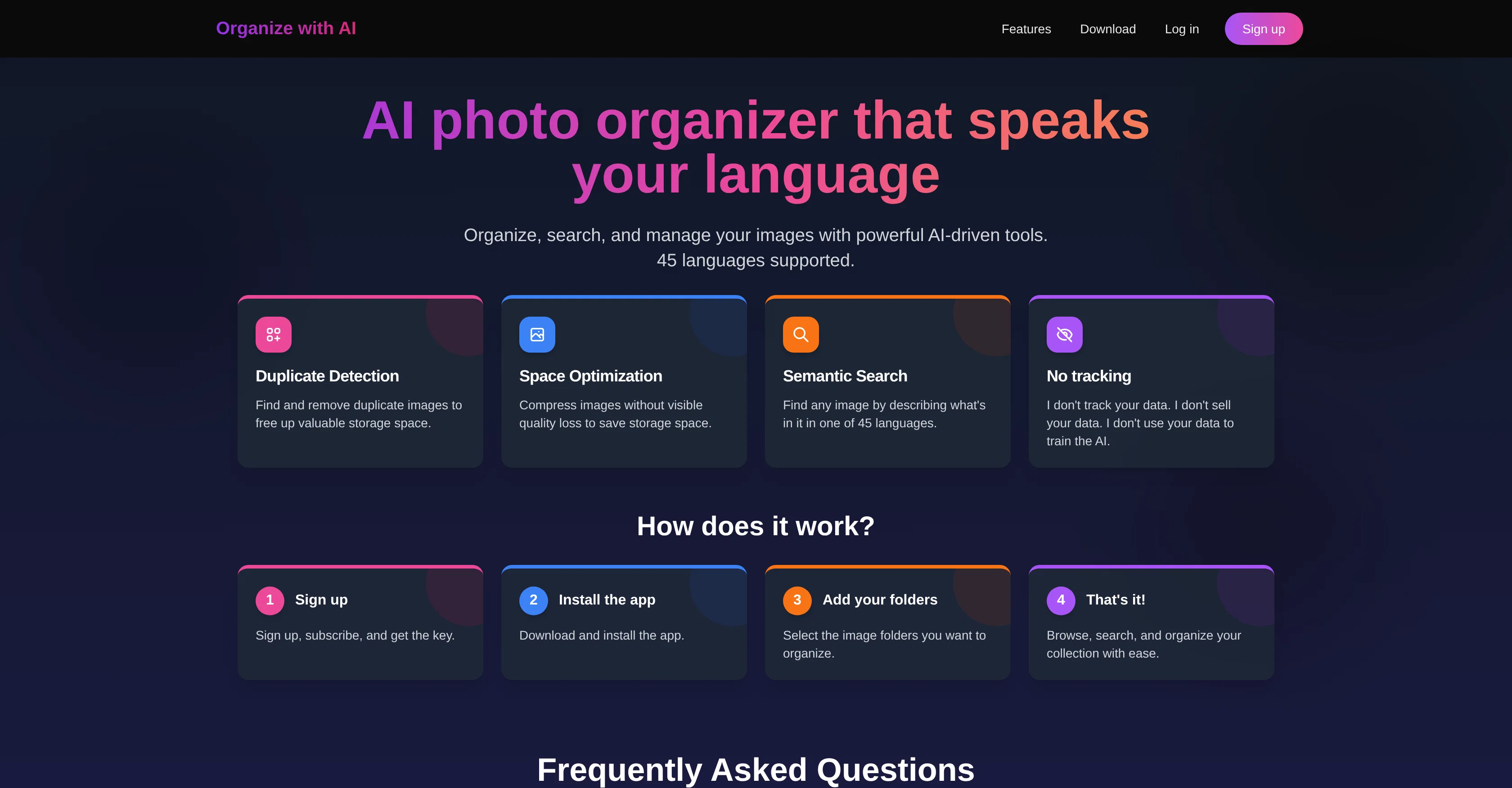 Organize with AI website