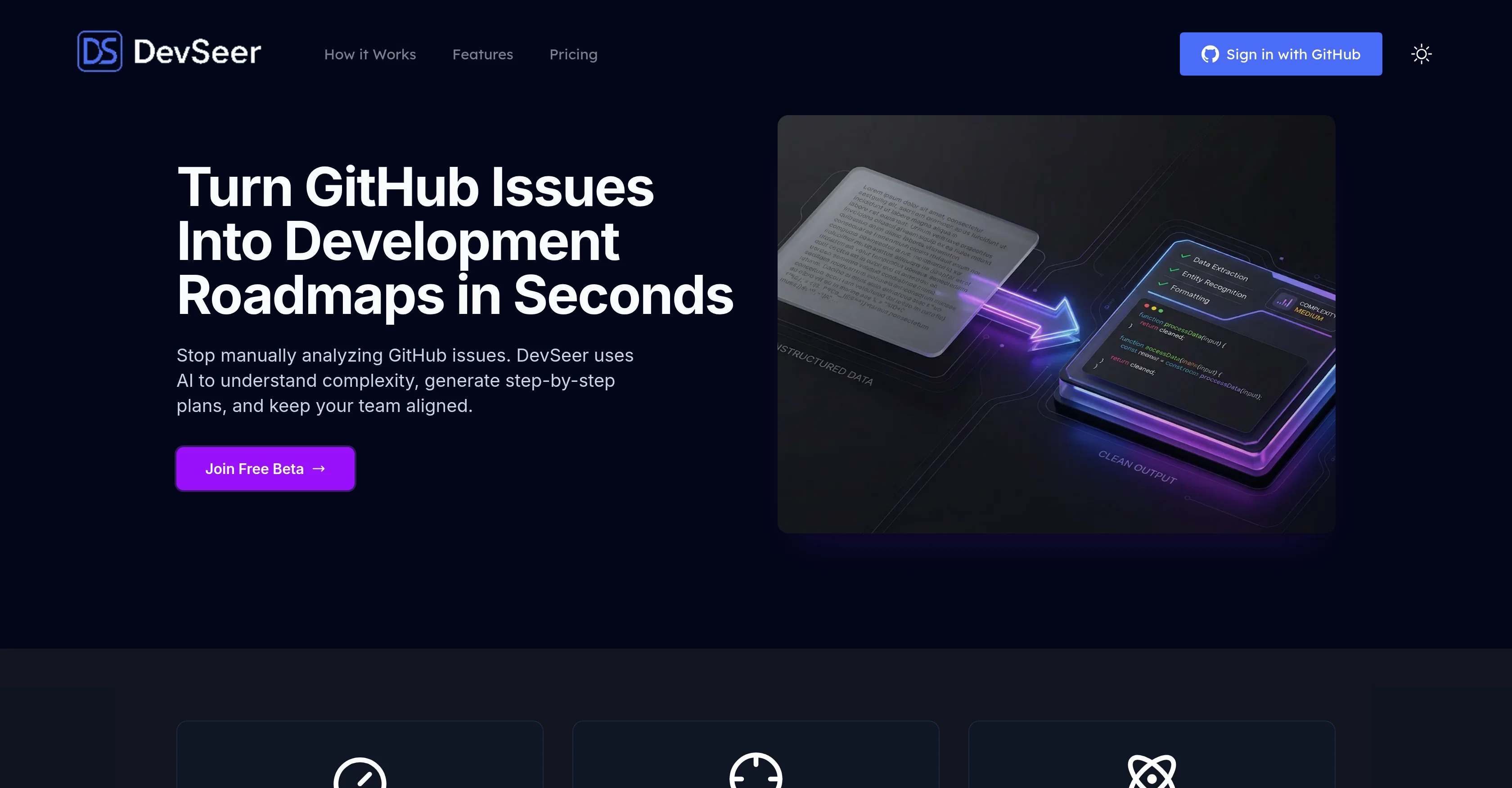 DevSeerAI website