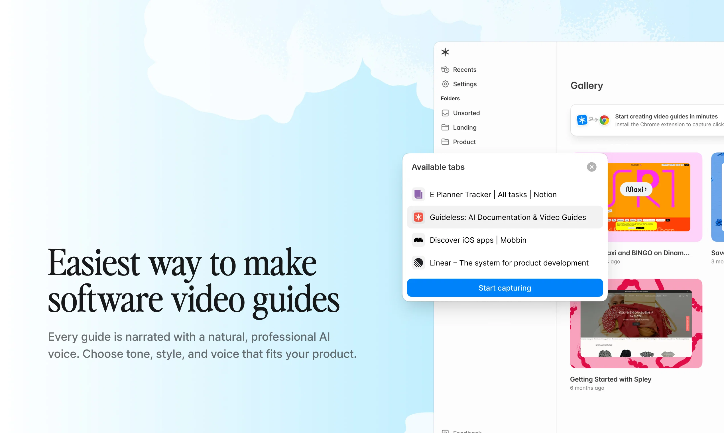 Guideless website