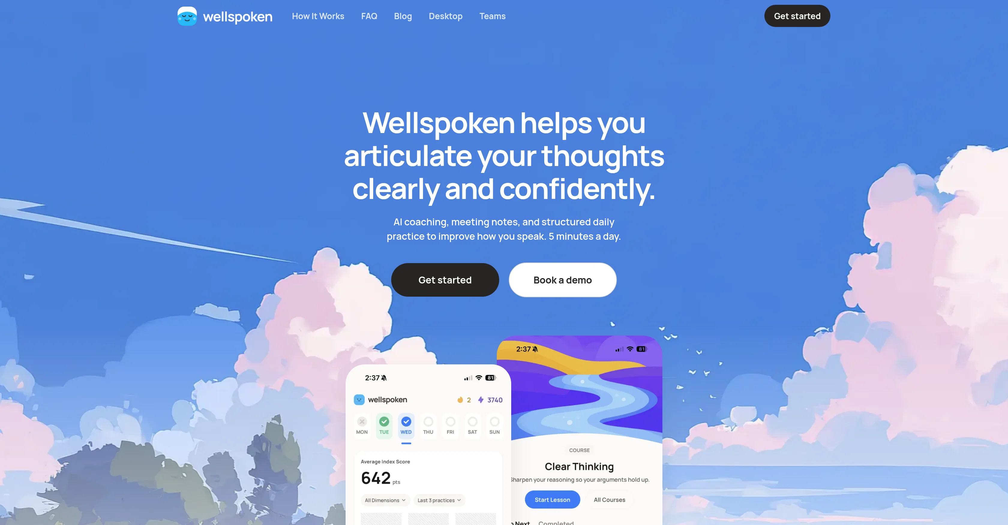 Wellspoken App website