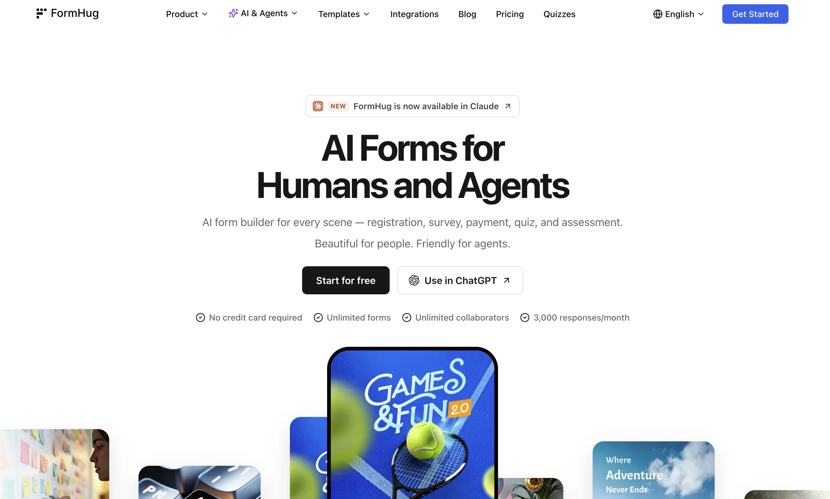 FormHug website