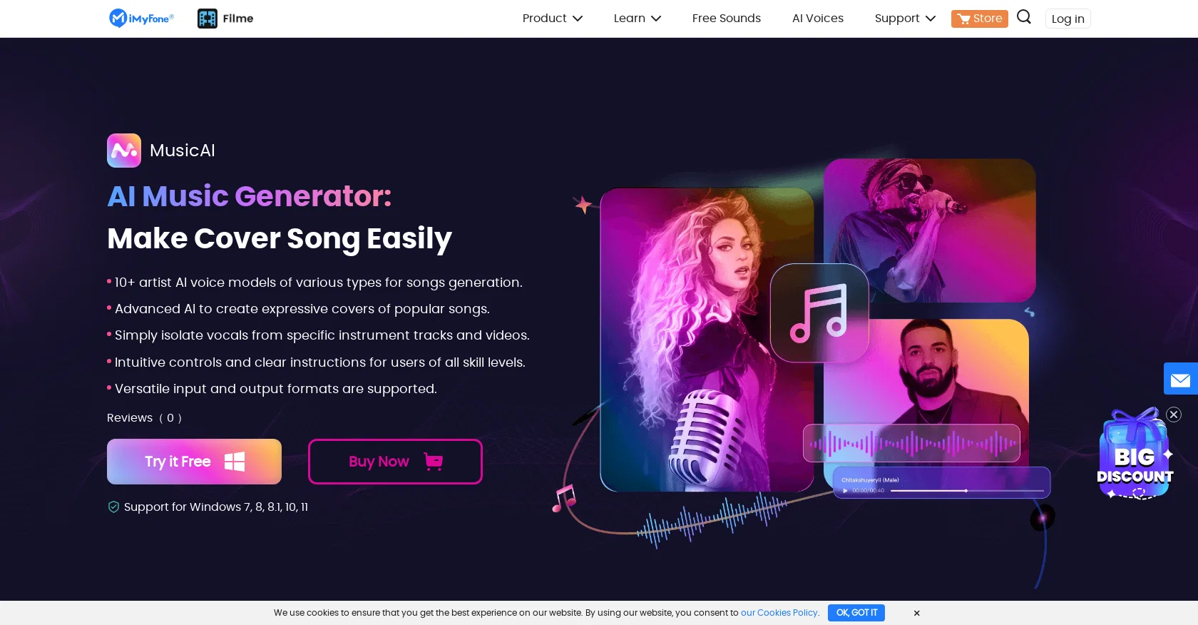 iMyFone MusicAI website