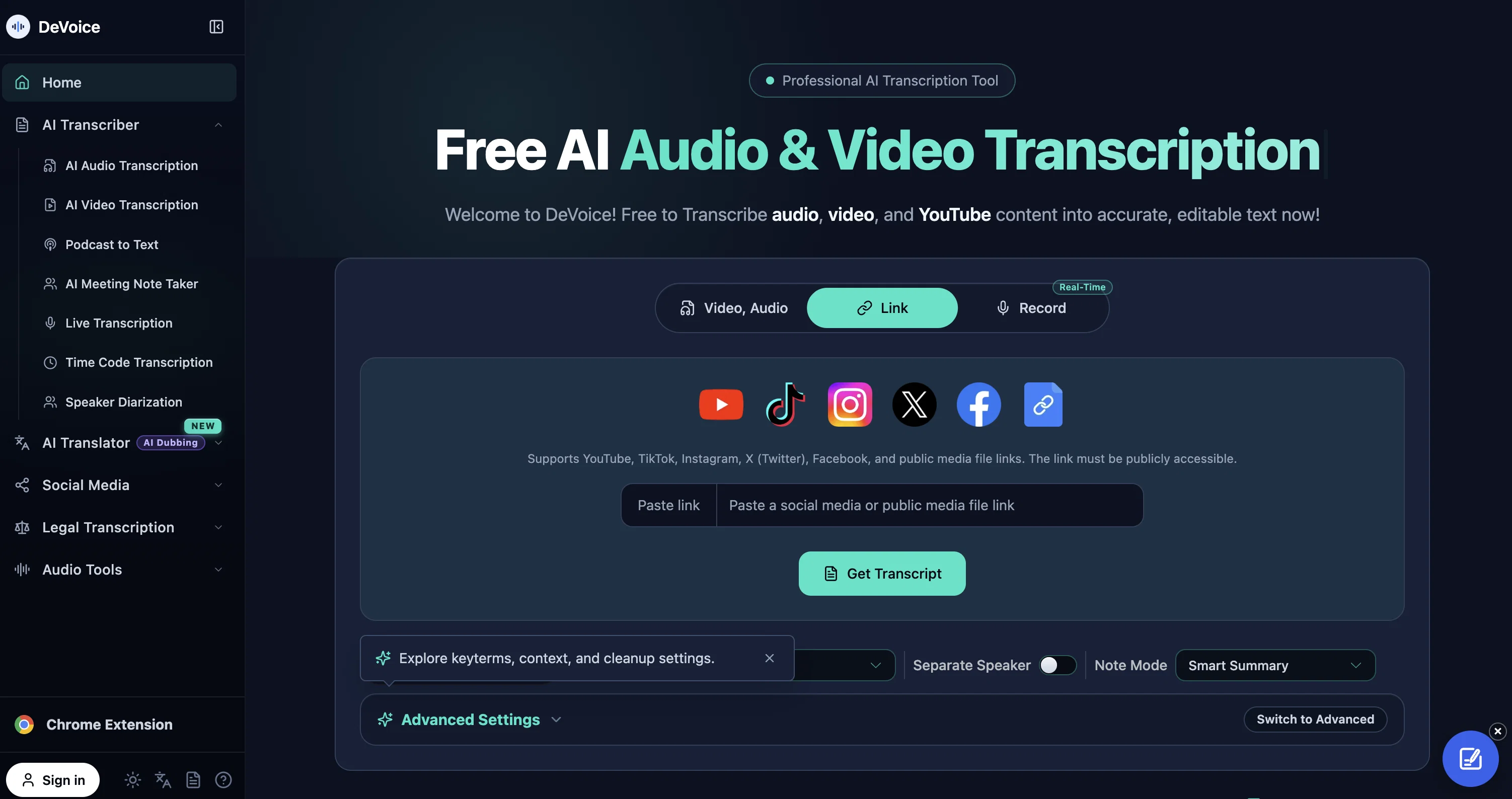 DeVoice website