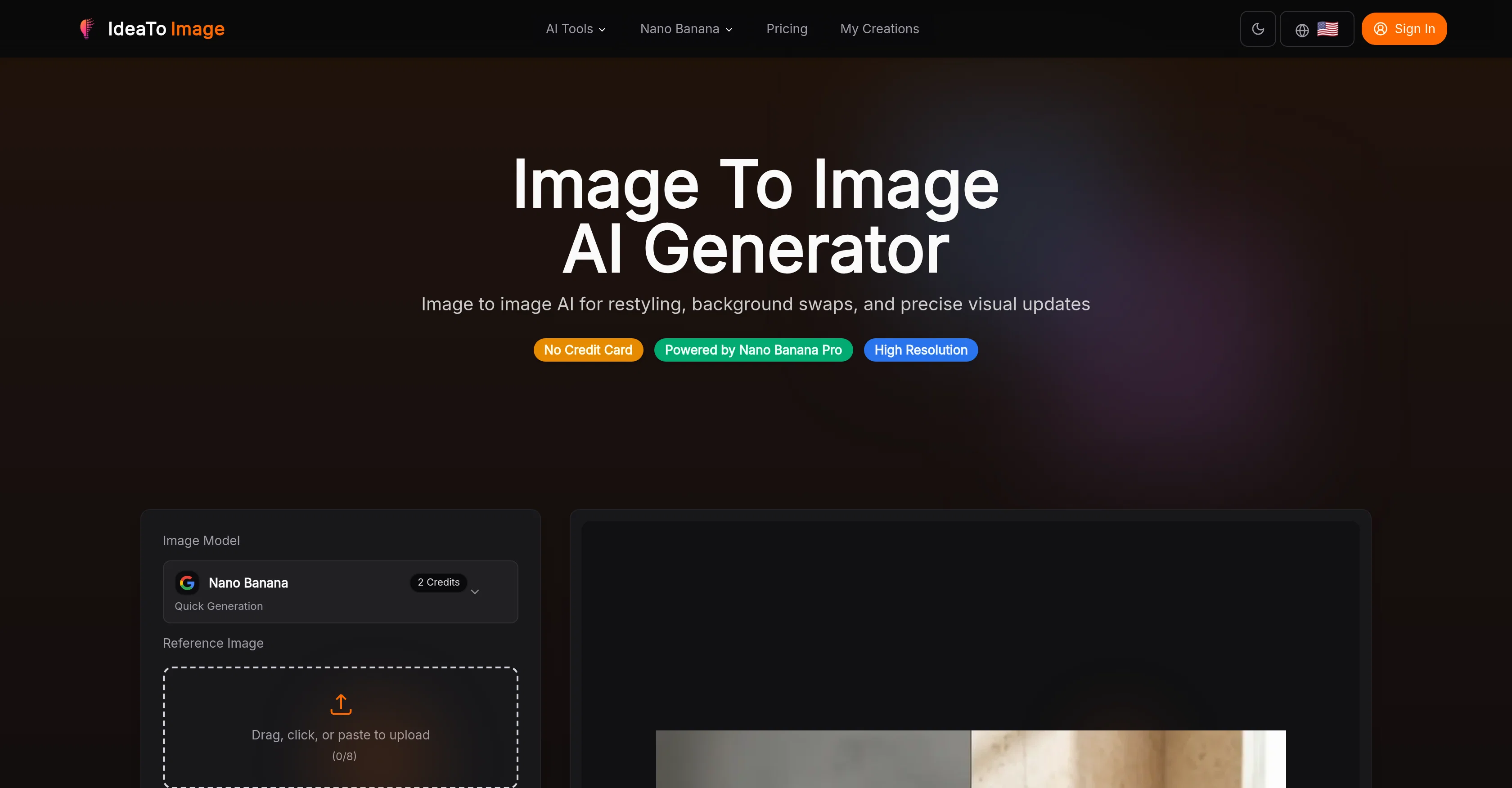 IdeaToImg website
