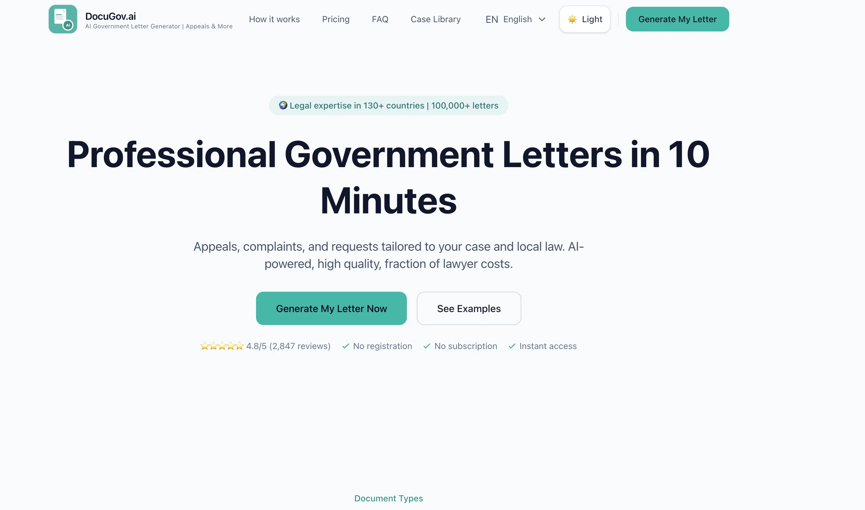 DocuGov.ai website