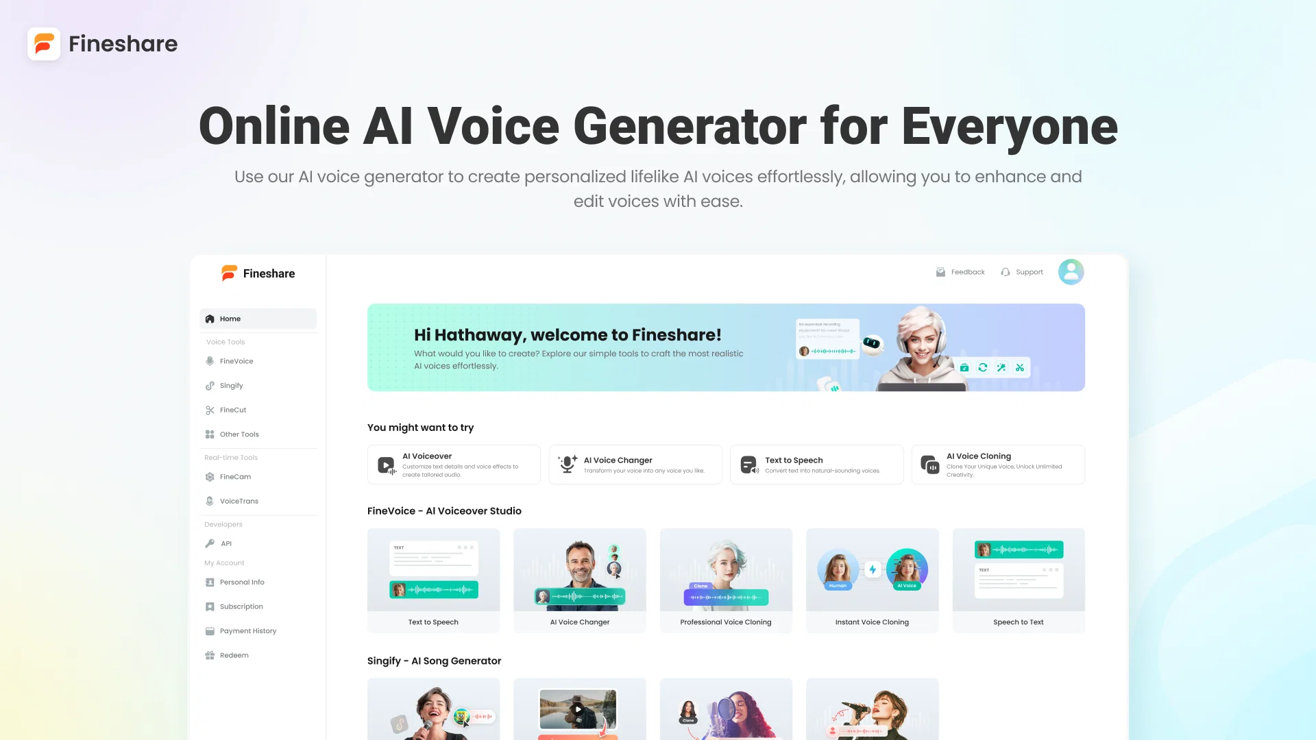 Fineshare website