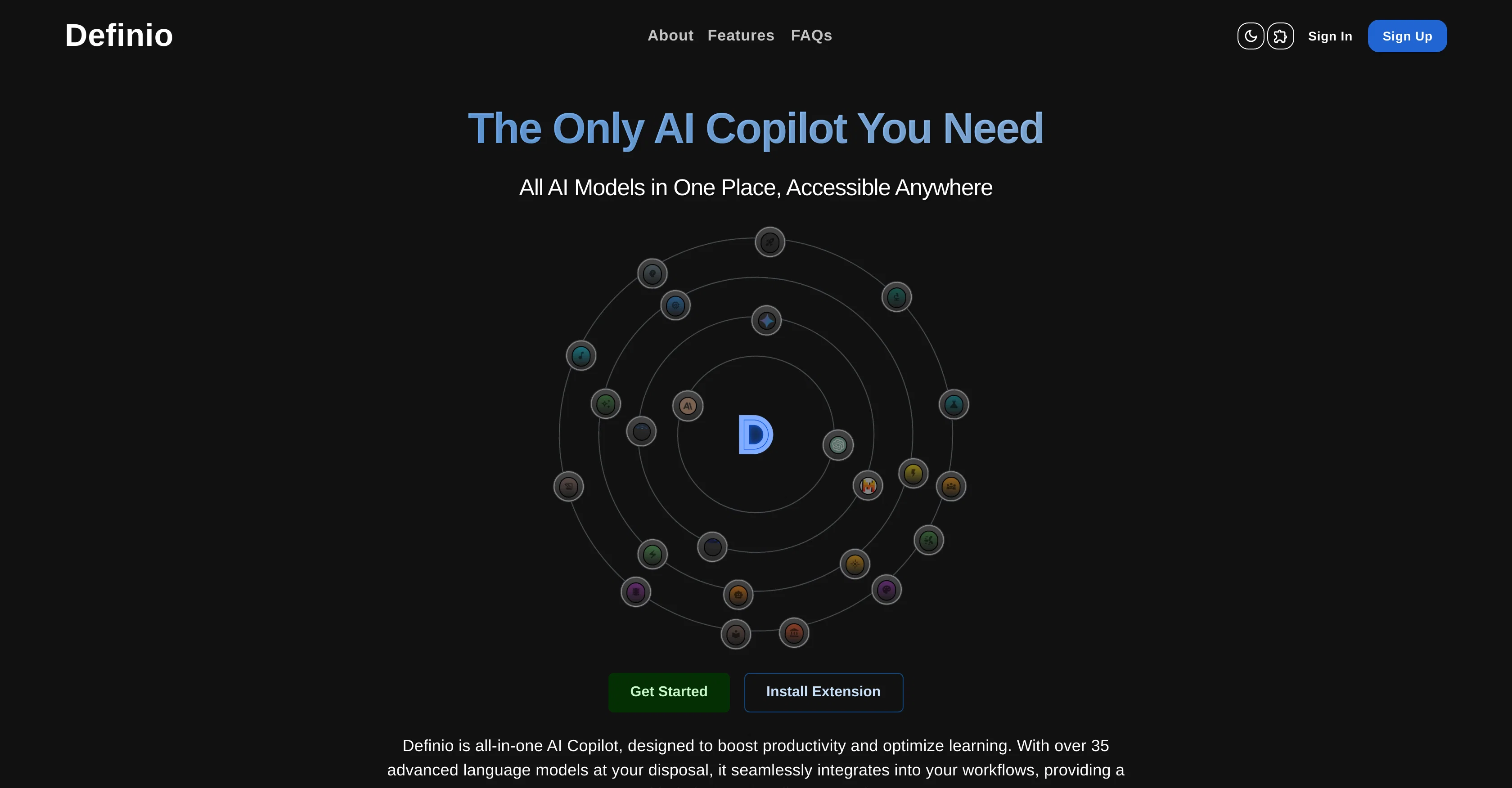 Definio website