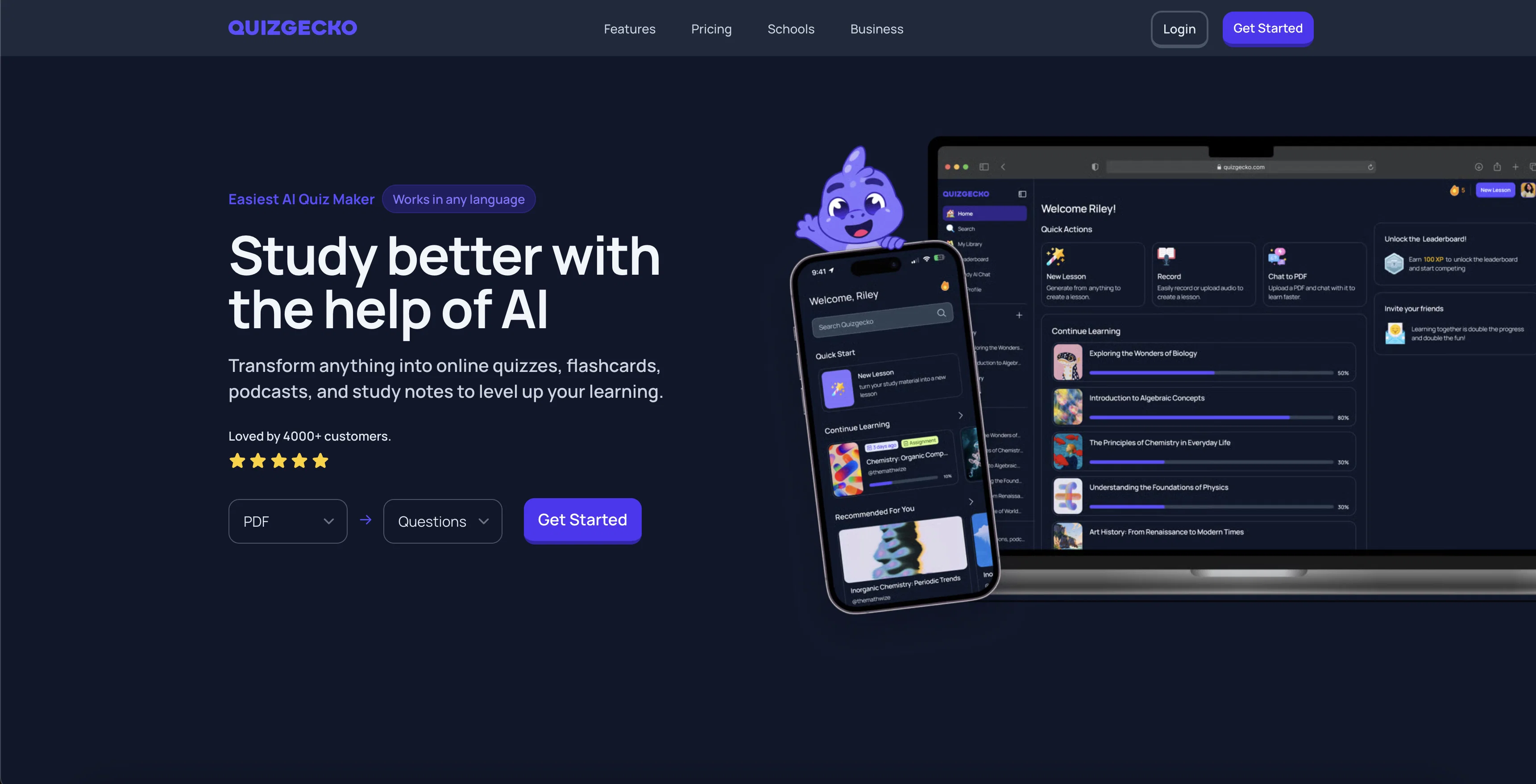 Quizgecko website