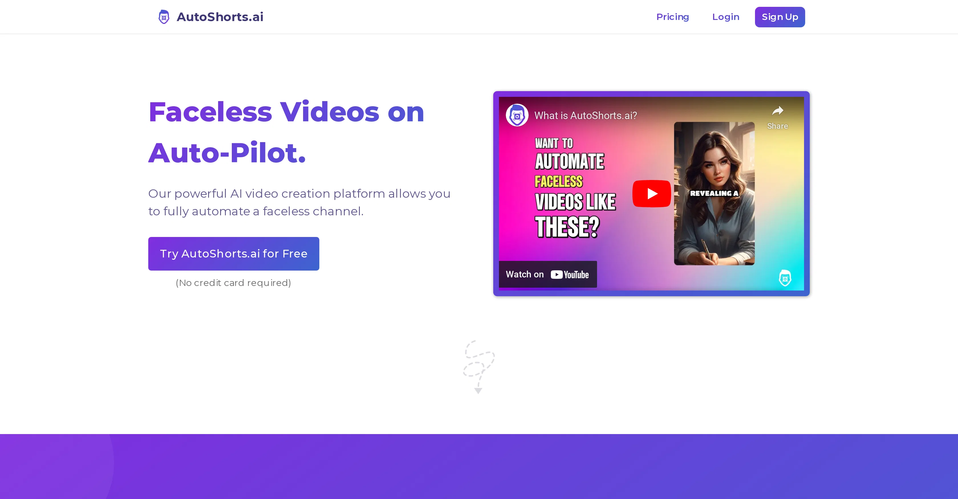 AutoShorts.ai website