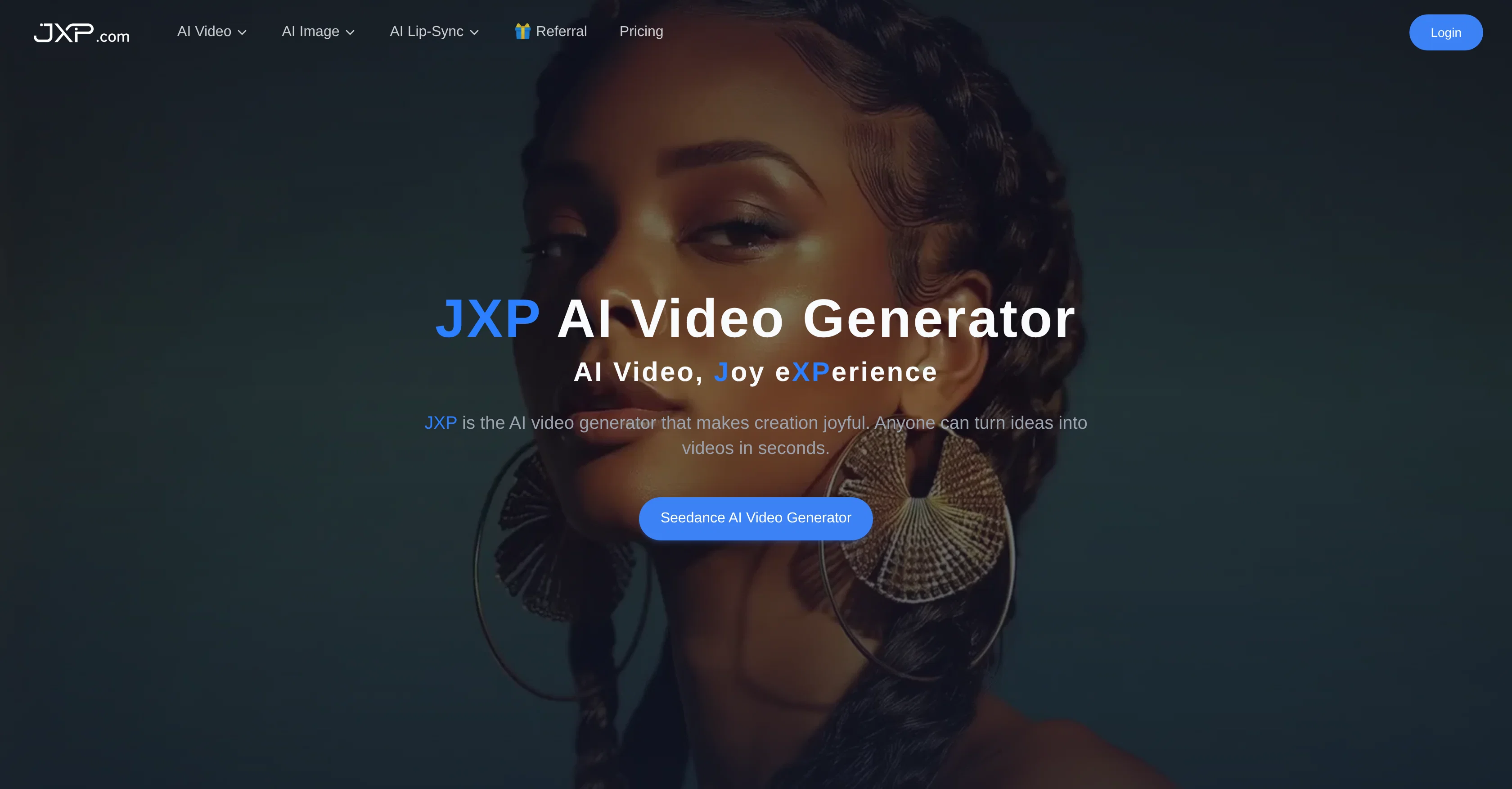 JXP | AI Video Generator website