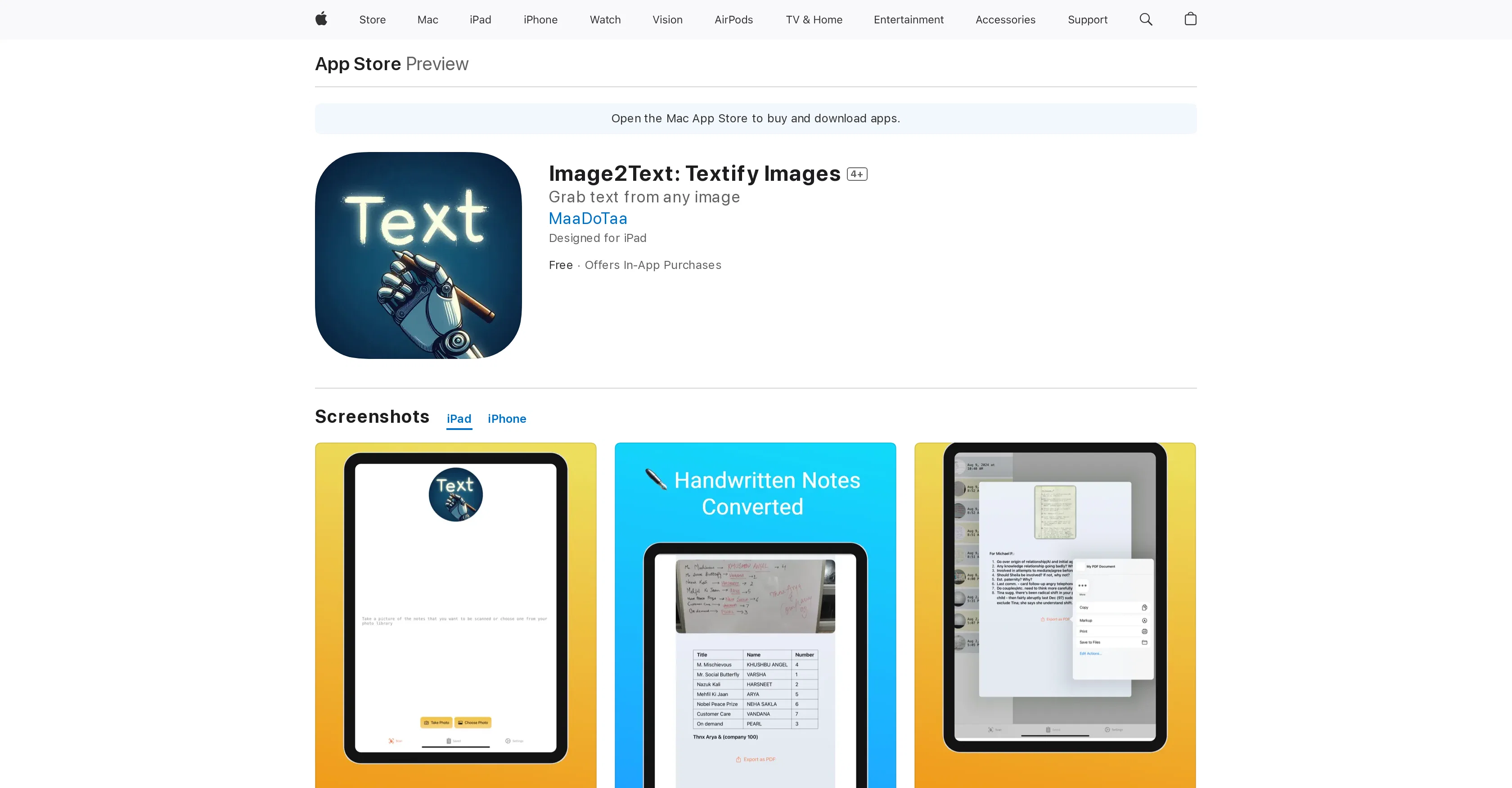 Image2Text website