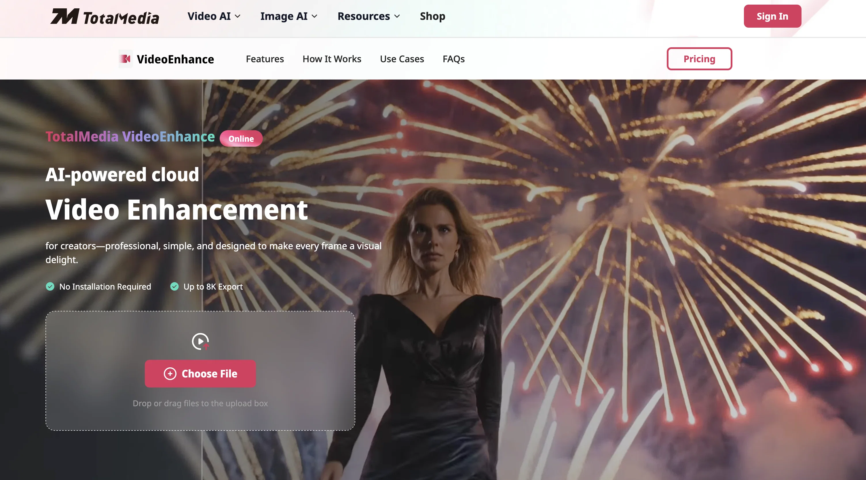 TotalMedia | Video Enhancer website