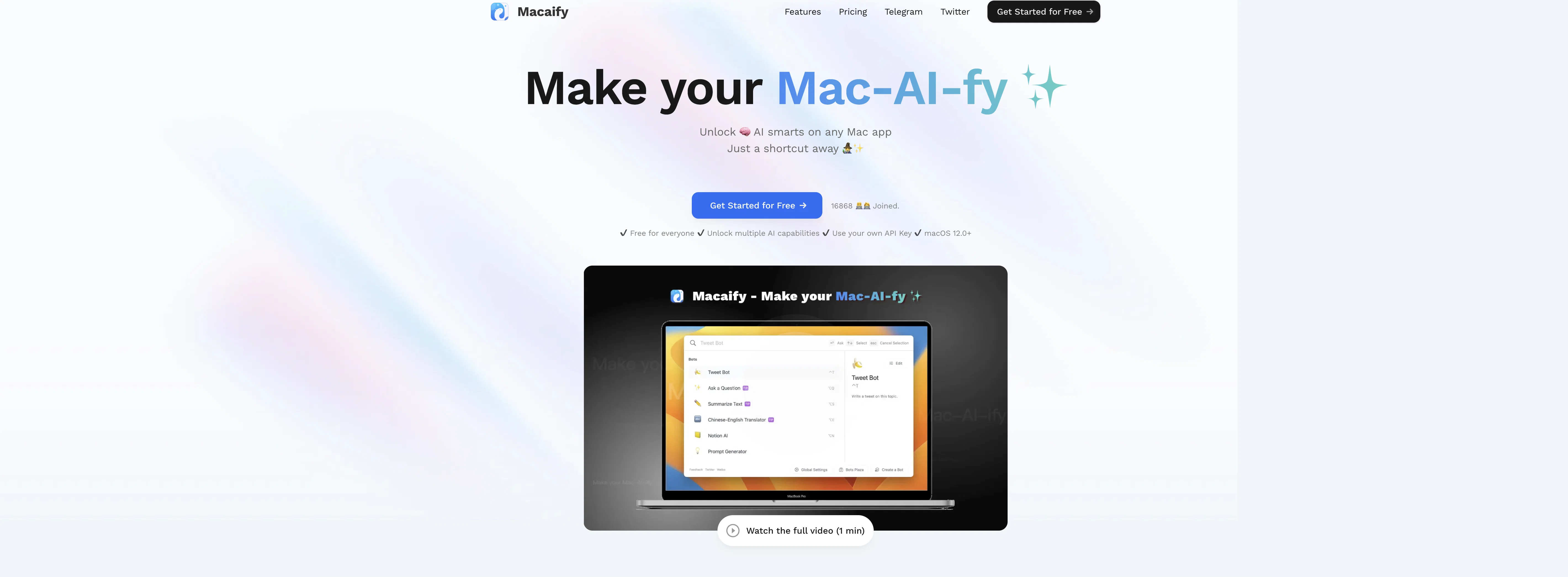 Macaify website