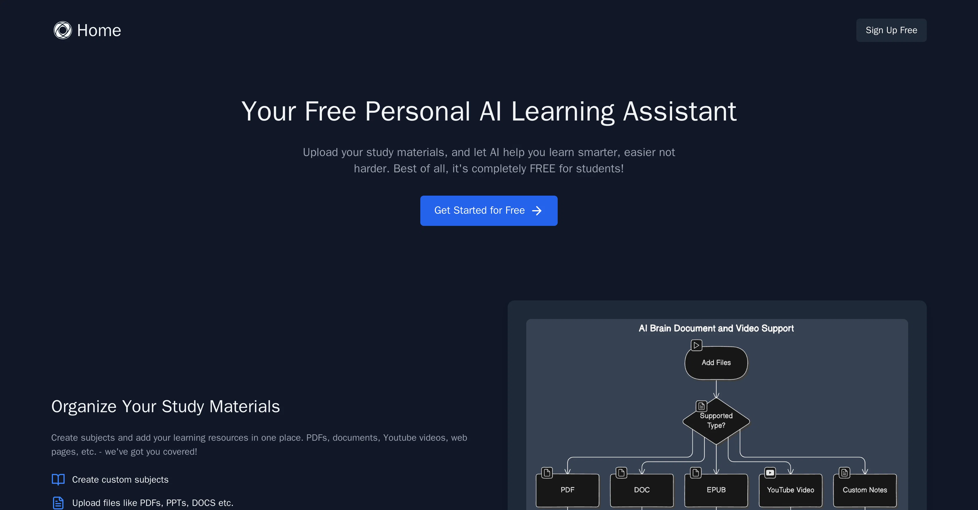 SuperStudentAI website
