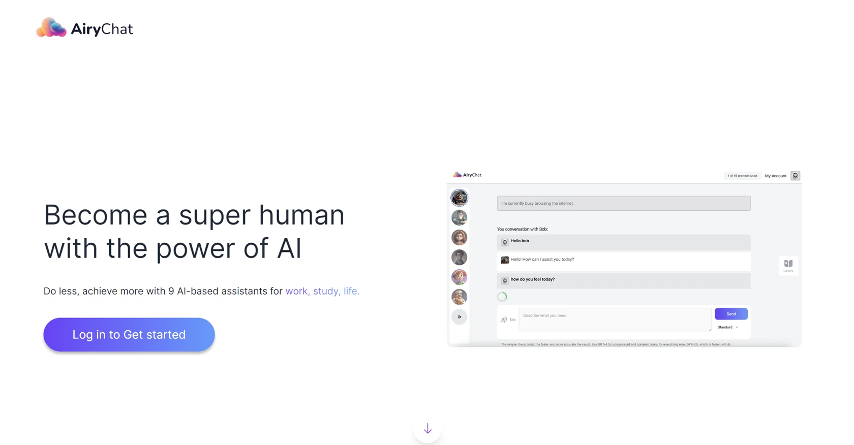 AiryChat website