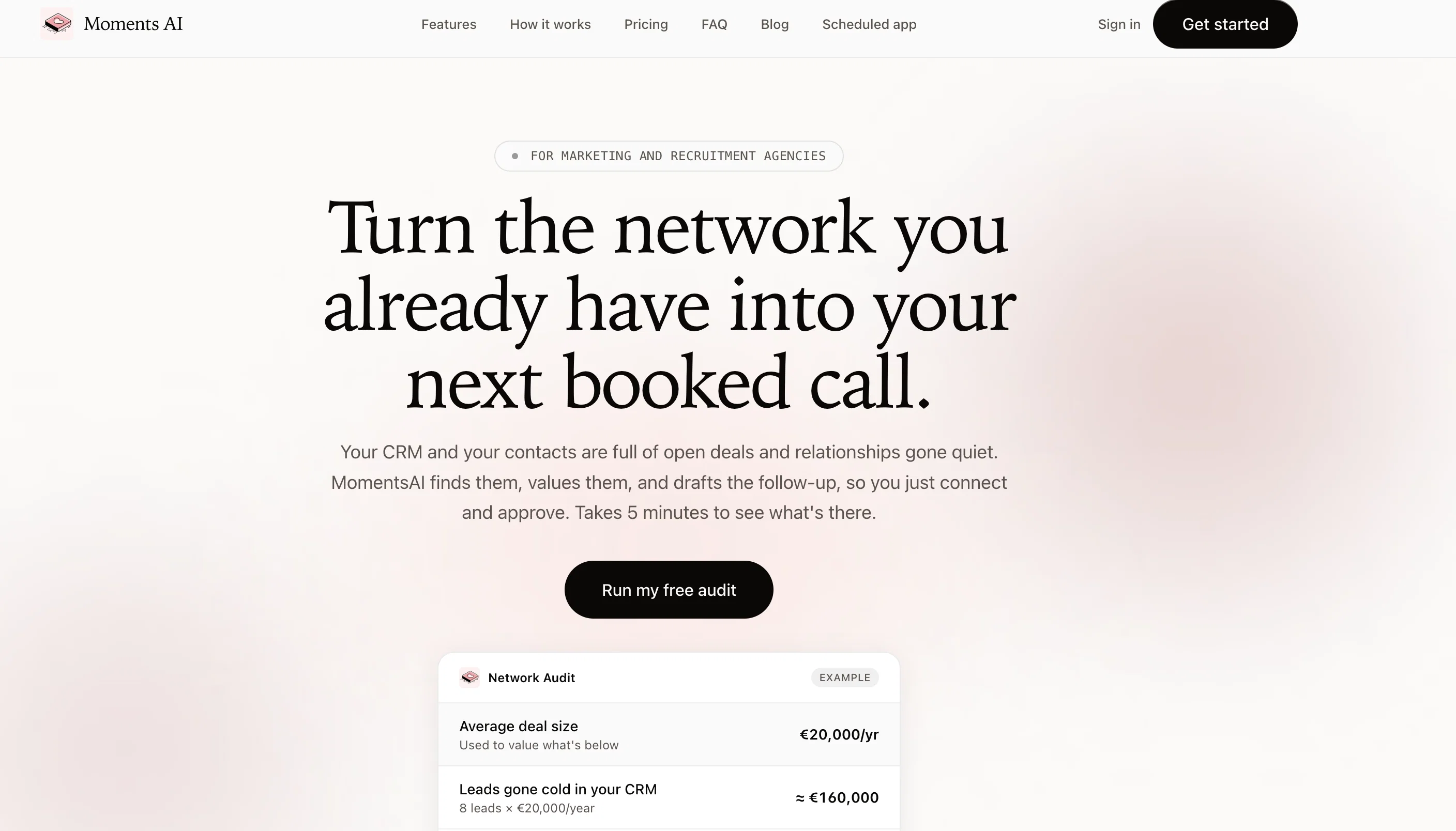 Moments website