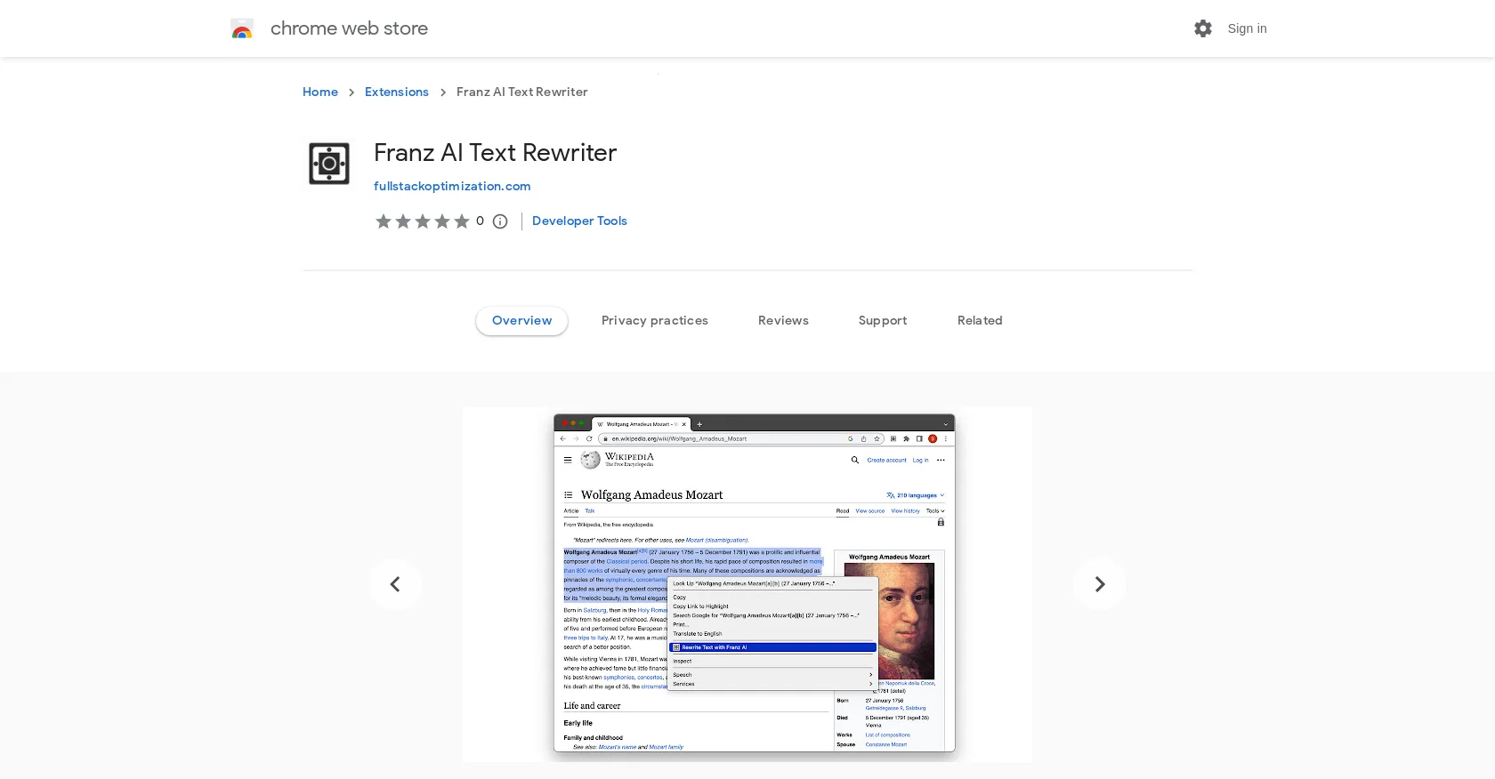 Franz AI website