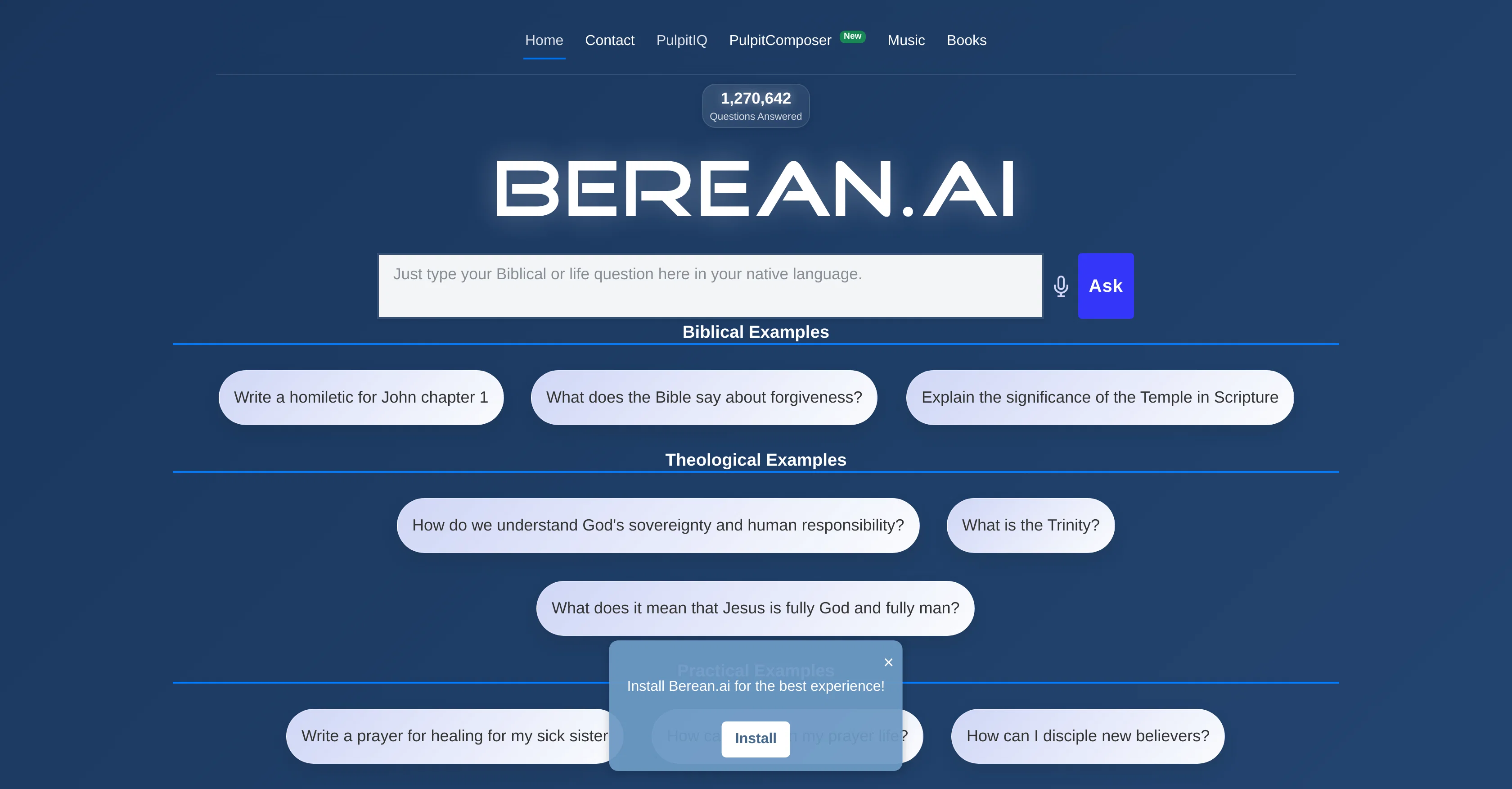 Berean.ai website