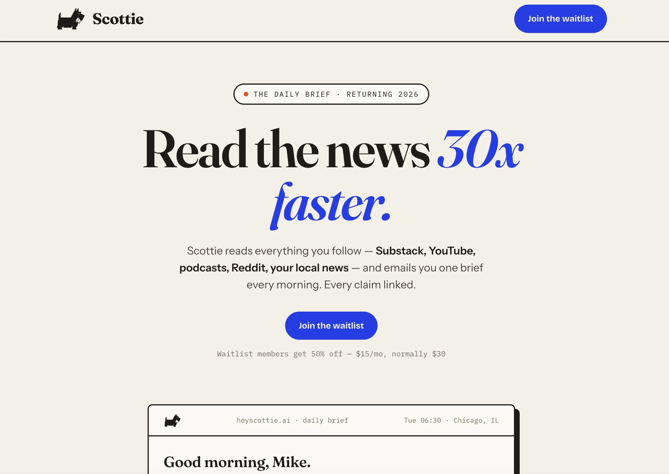 Scottie — Read Less, Know More website