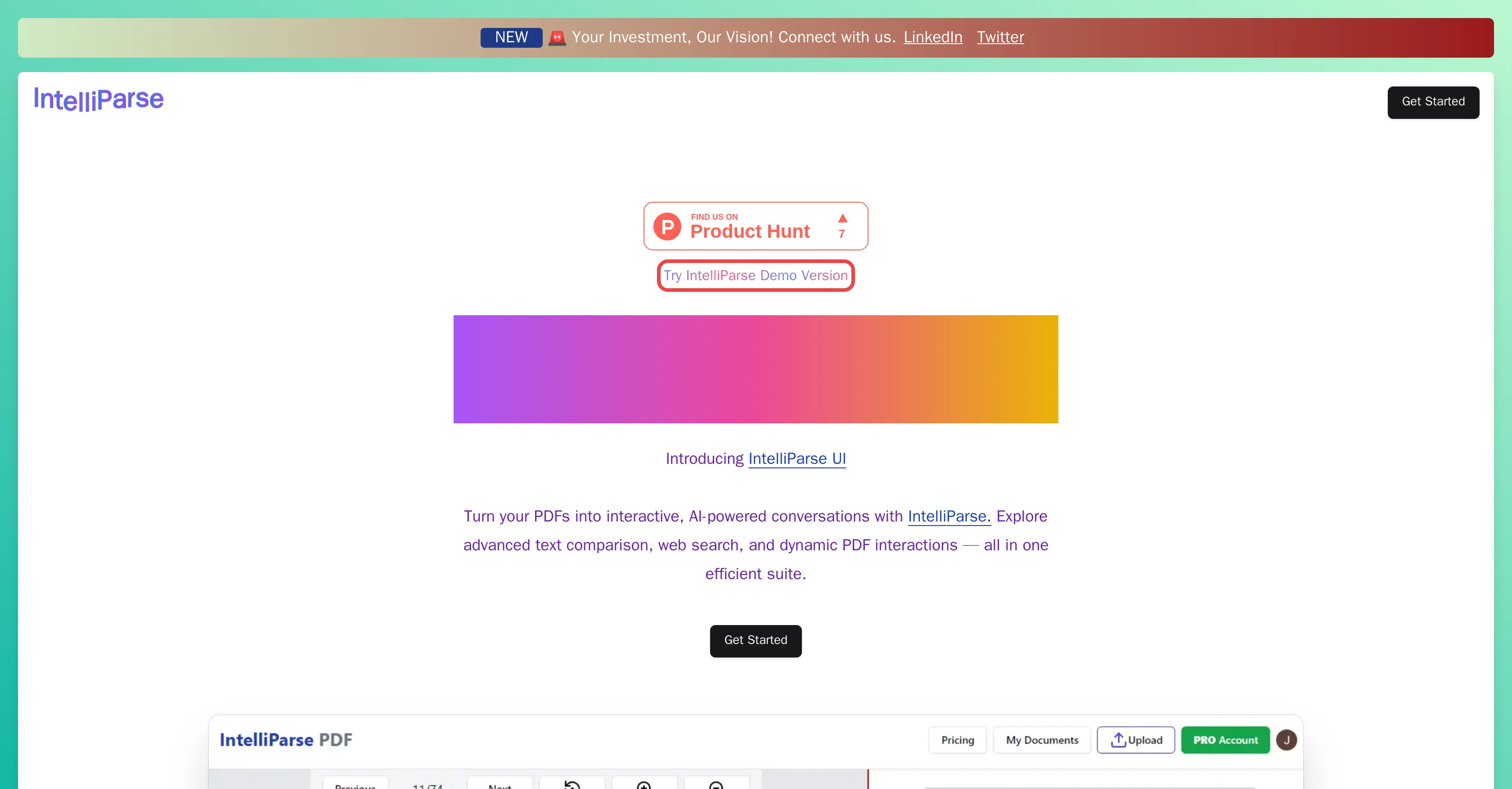 IntelliParse website