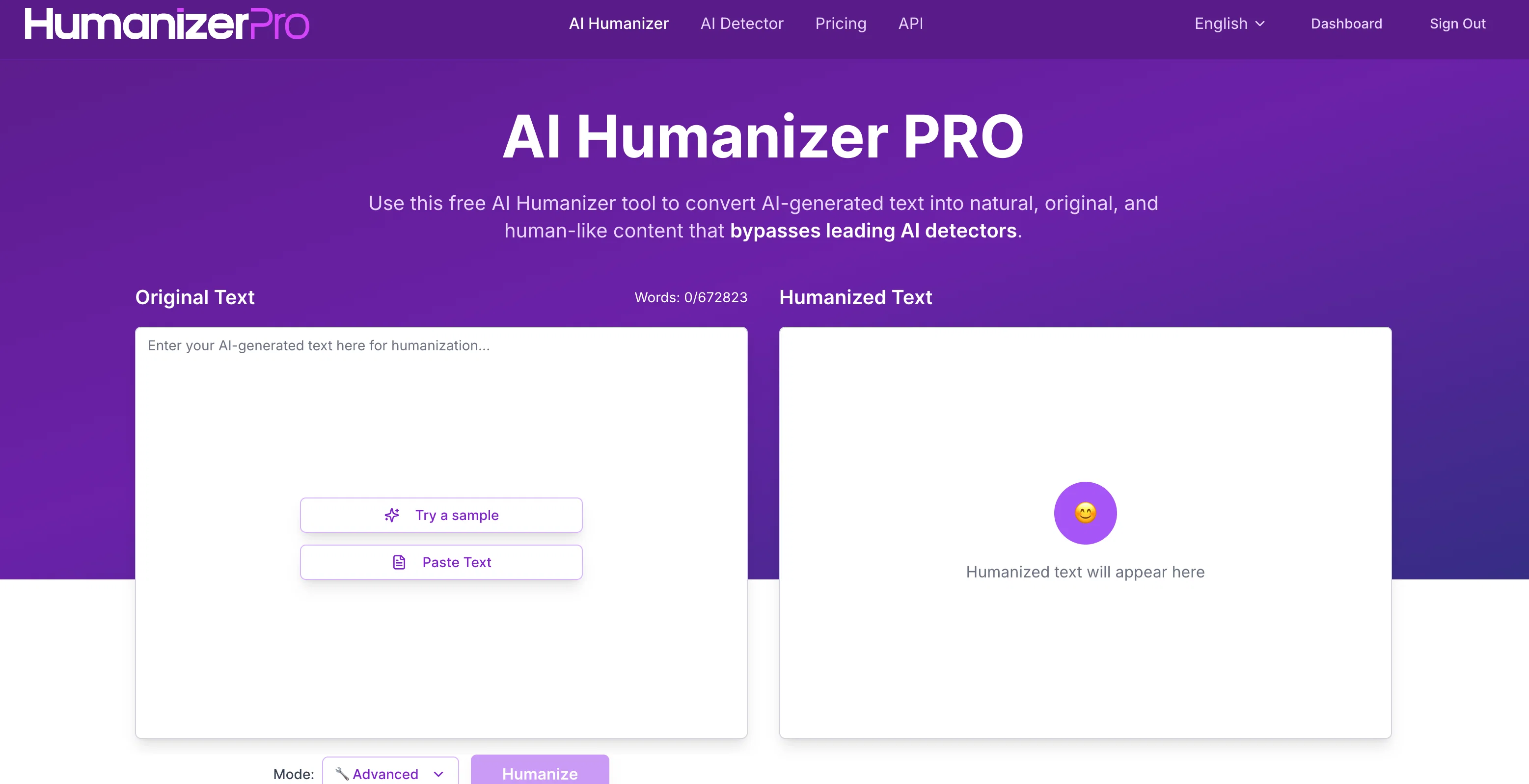 HumanizerPro website