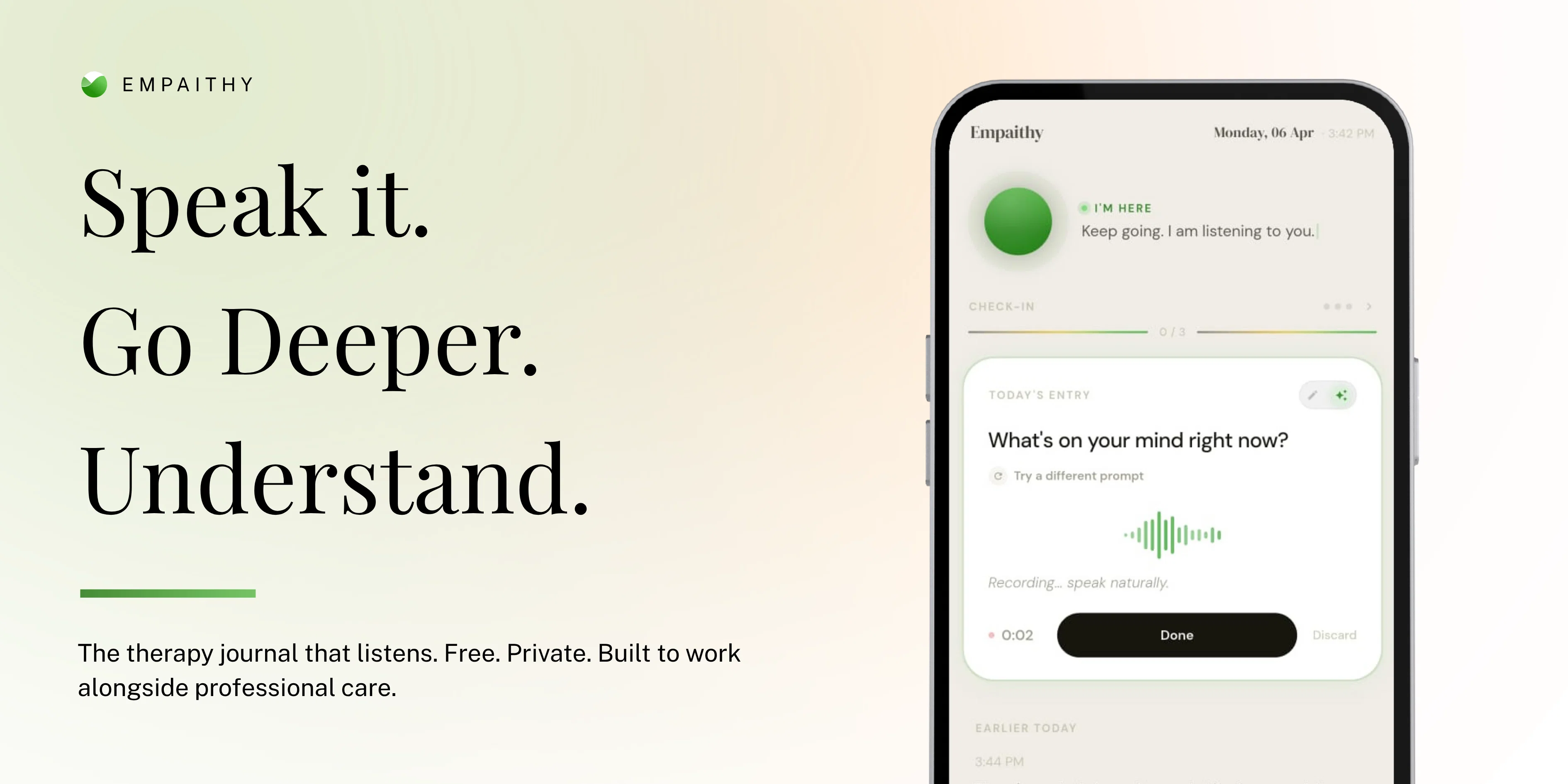 Empaithy: Your Therapy Journal website