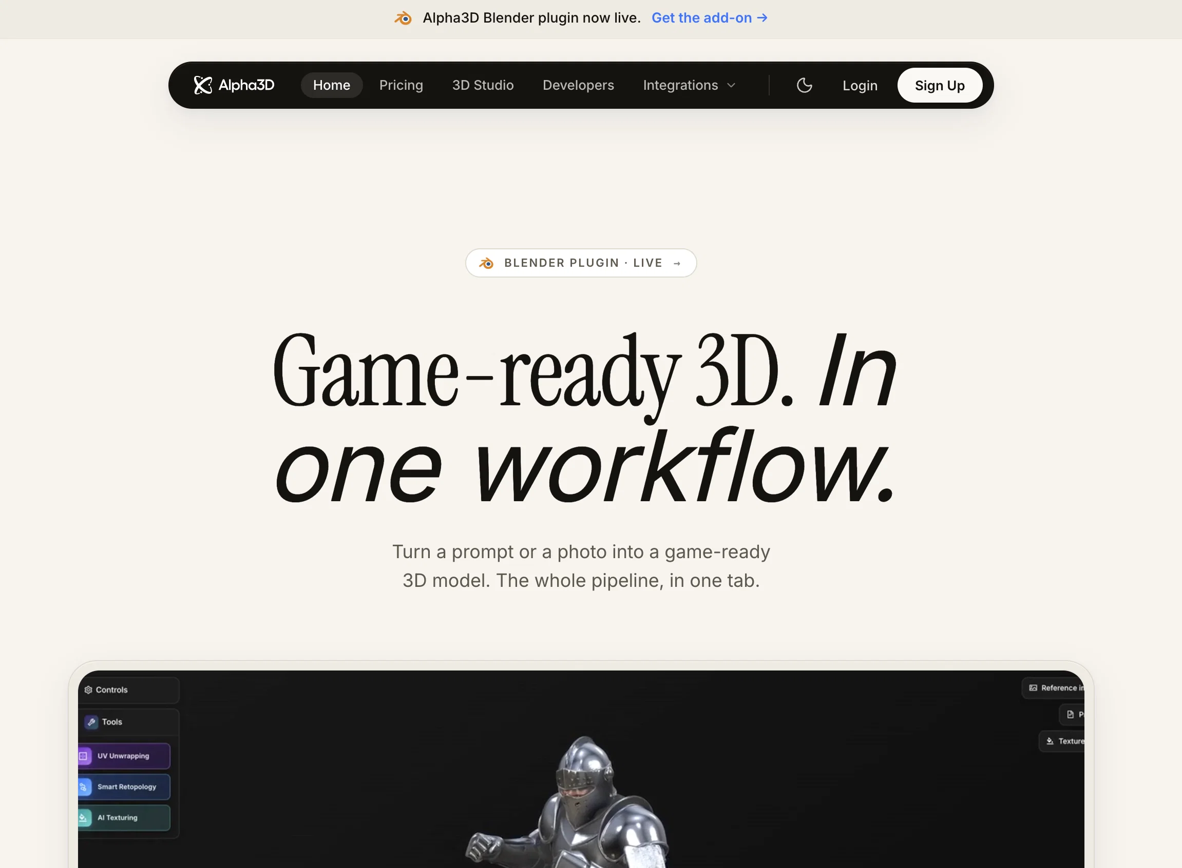 Alpha3D website
