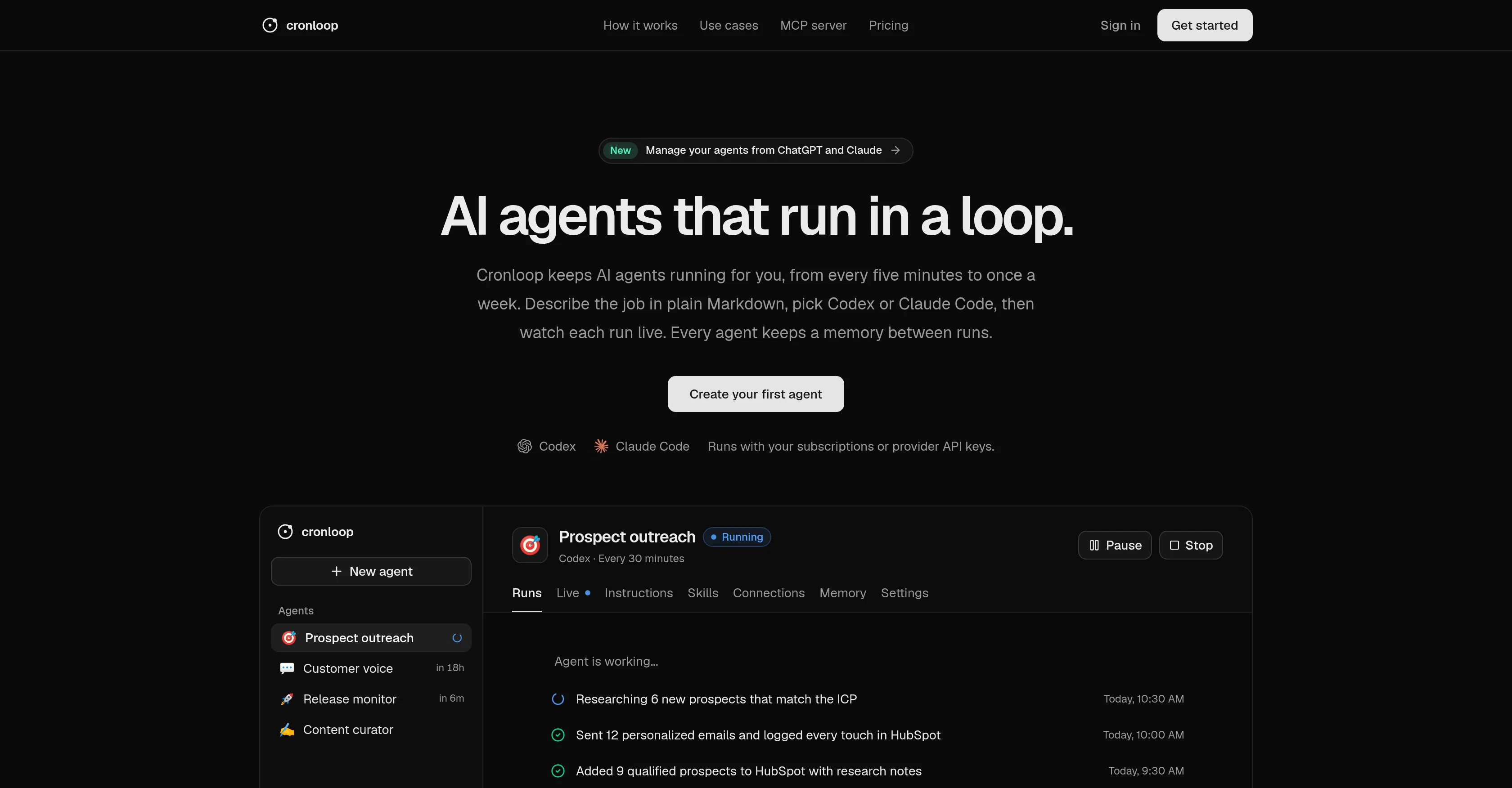 Cronloop website