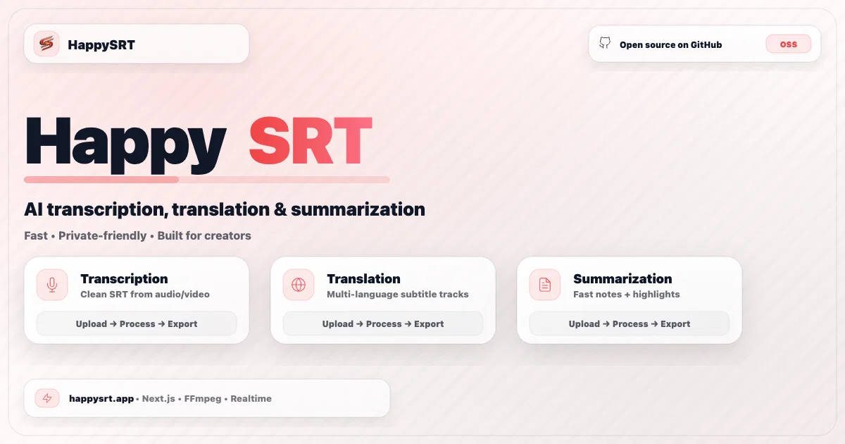 HappySRT website