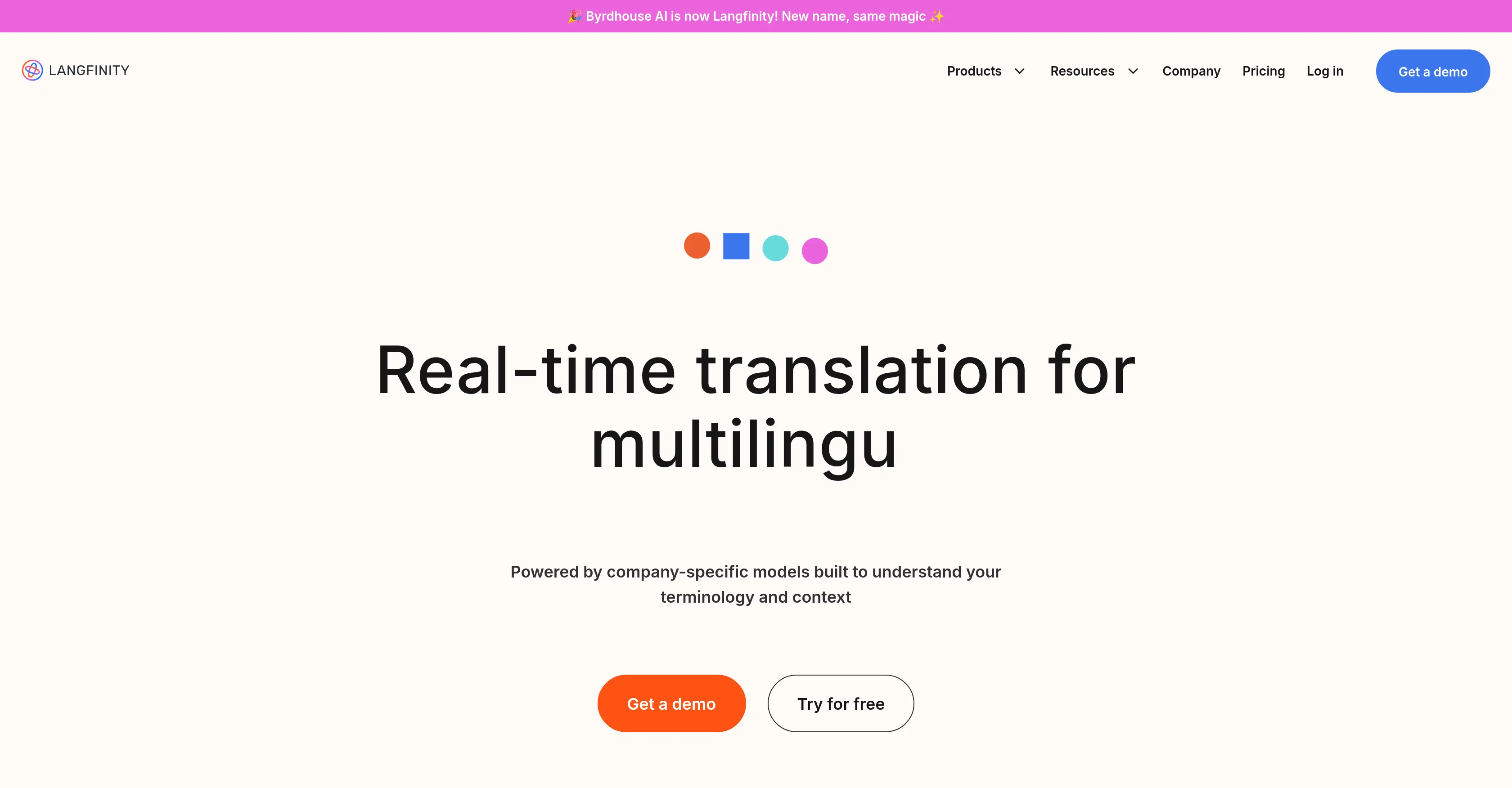 Langfinity website