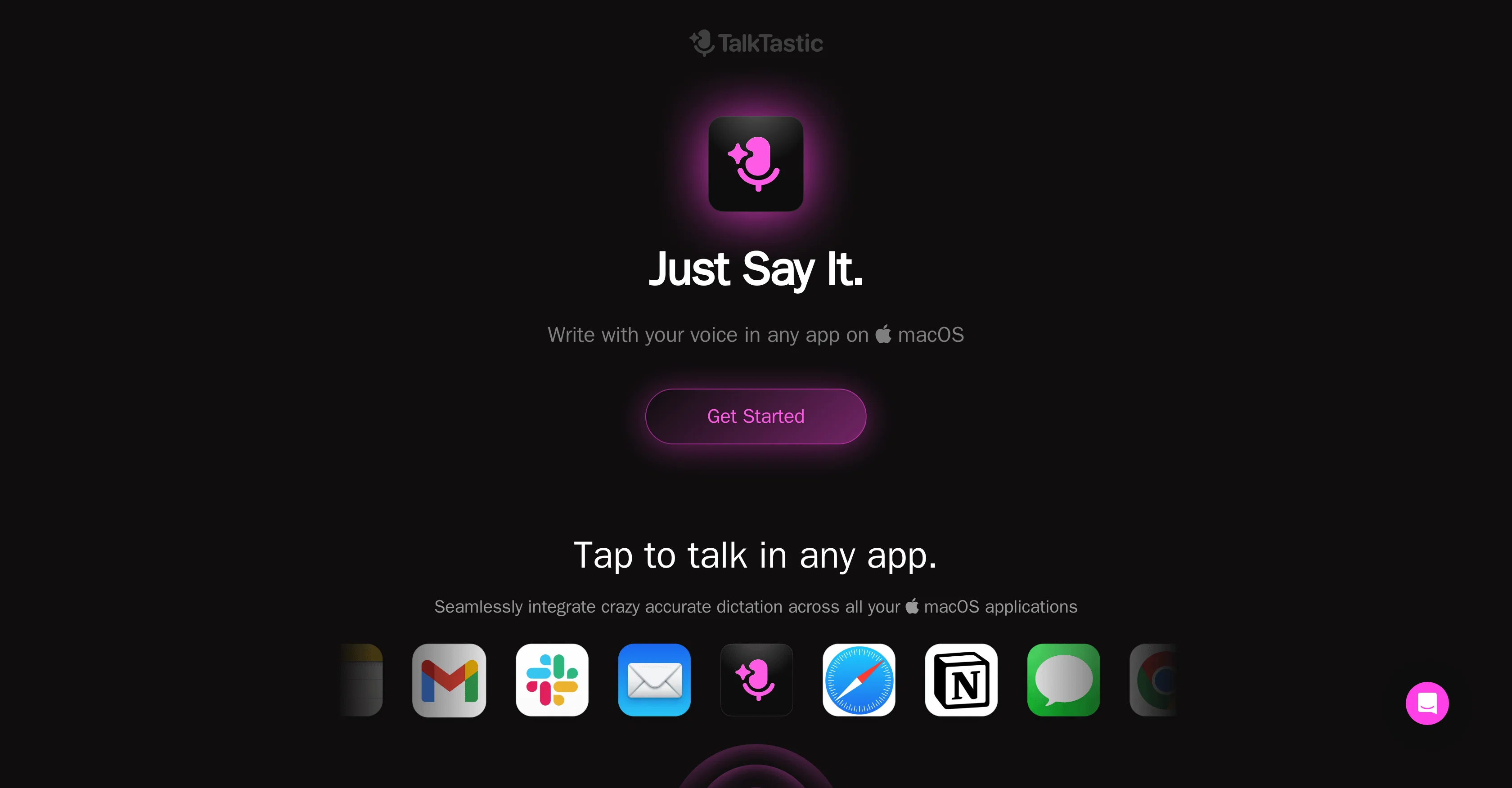 TalkTastic website