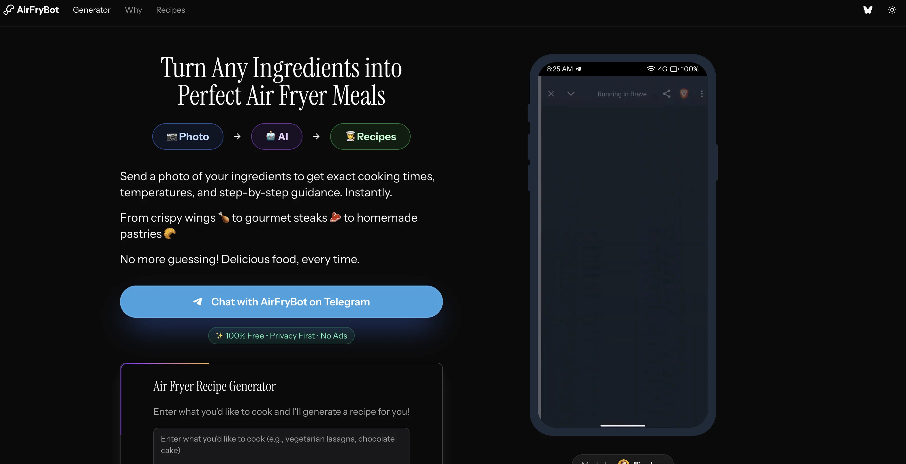 AirFryBot website
