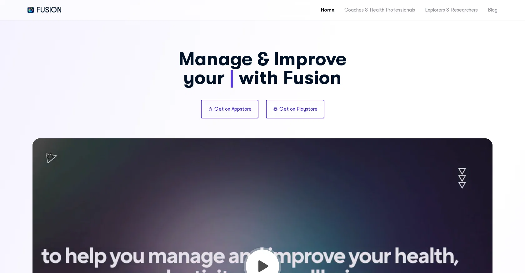 Fusion App website
