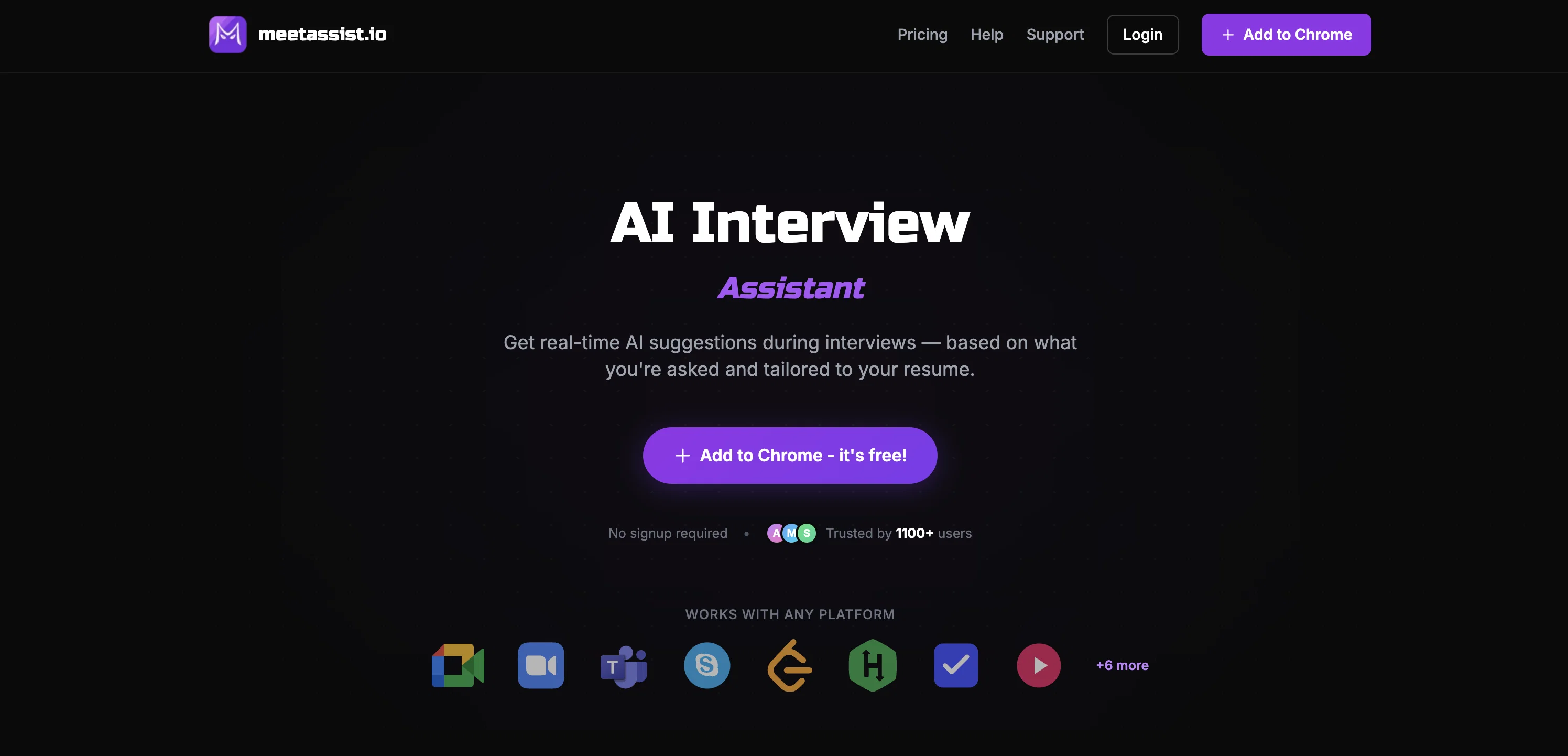 MeetAssist website
