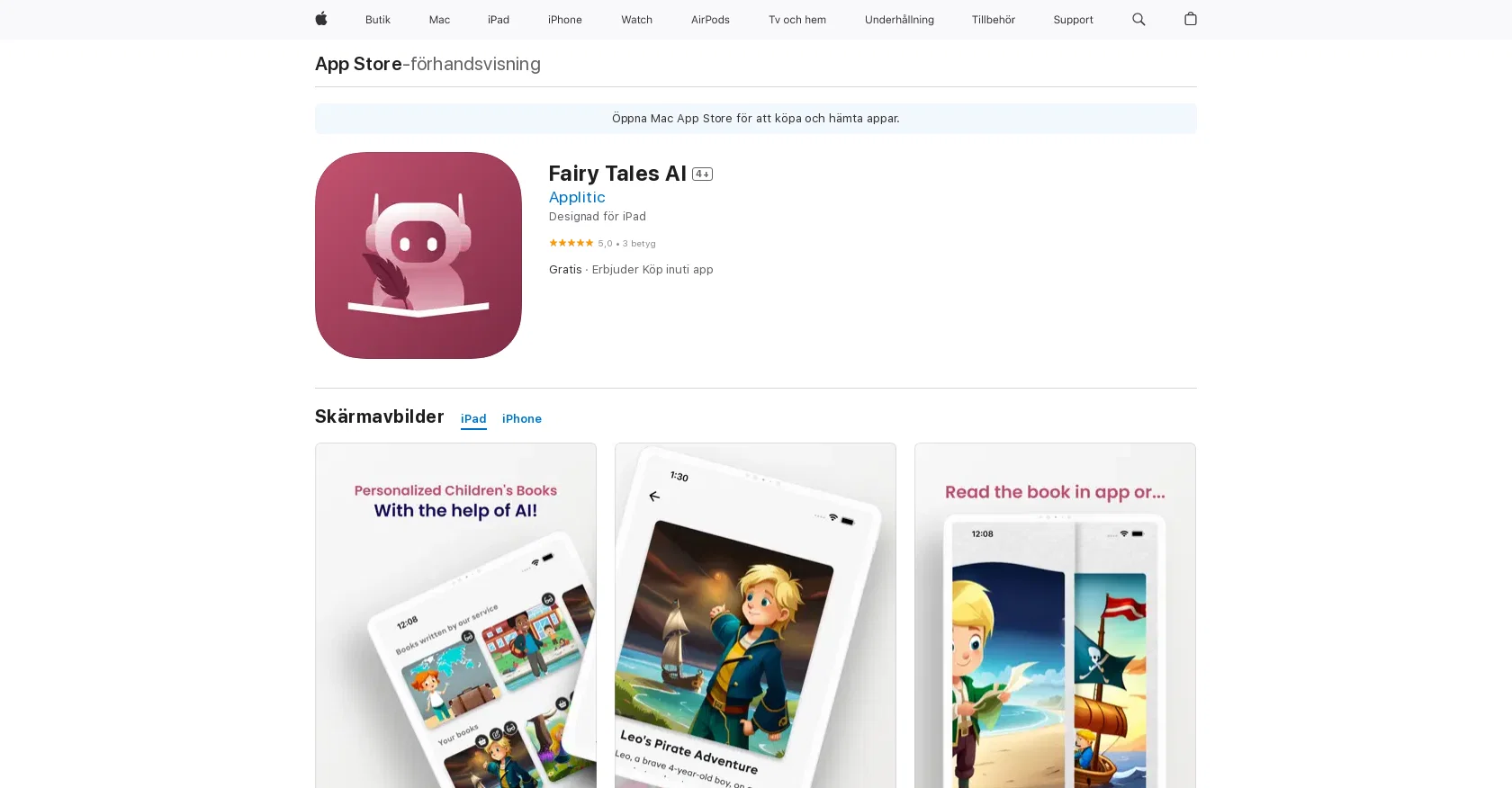 Fairy Tales AI website