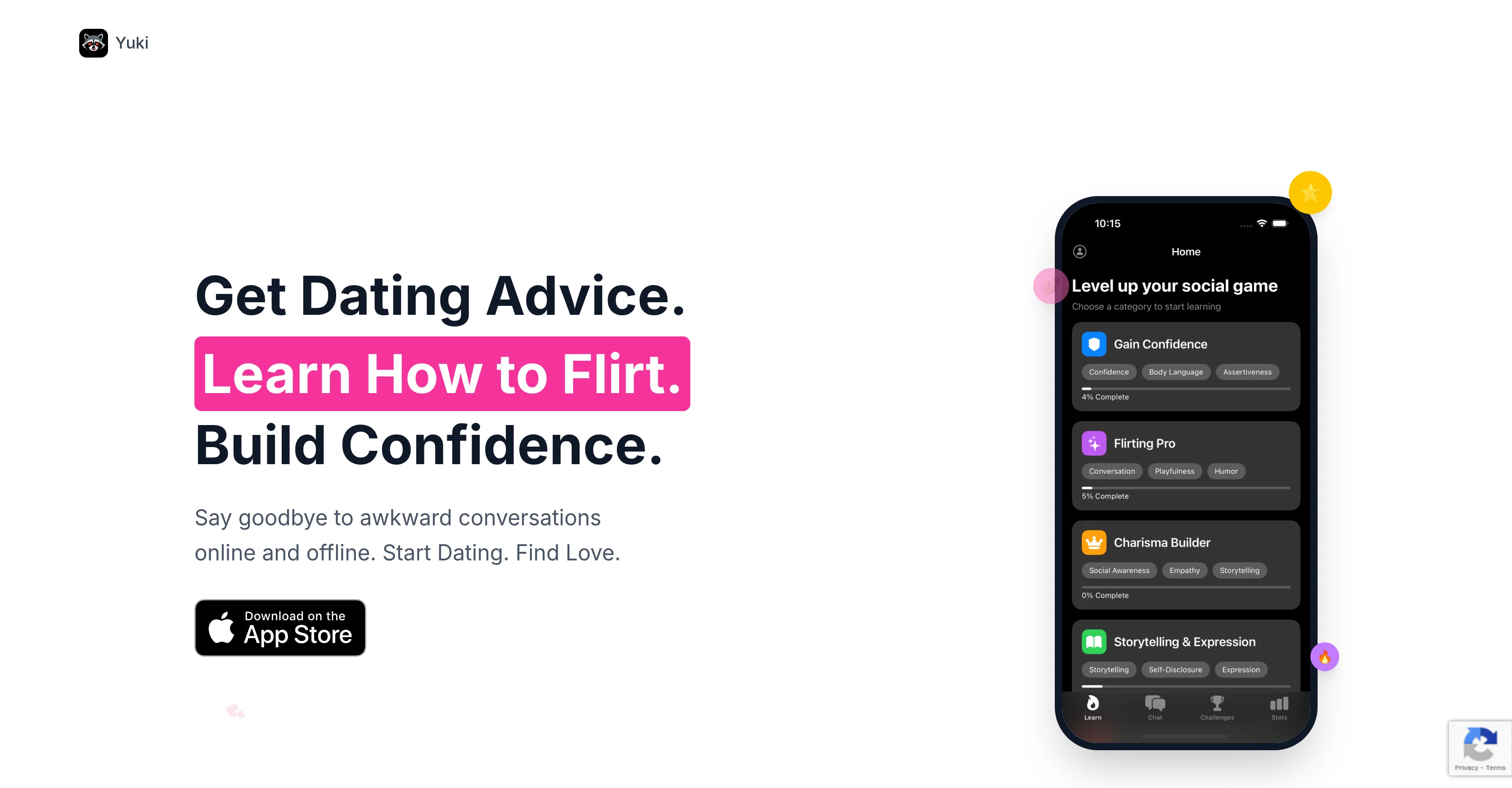 Yuki: Learn How To Flirt website