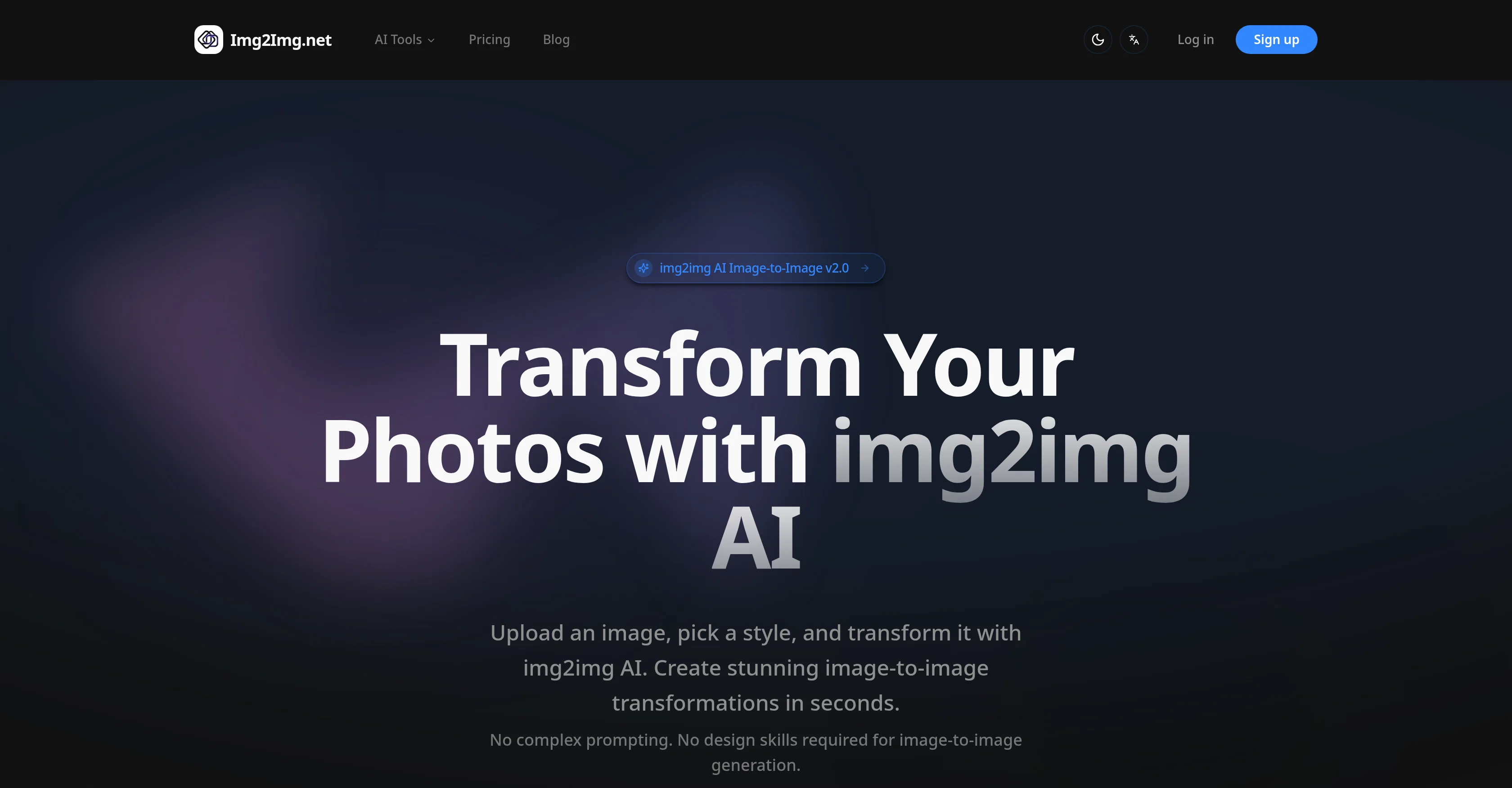 Img2Img.net AI website