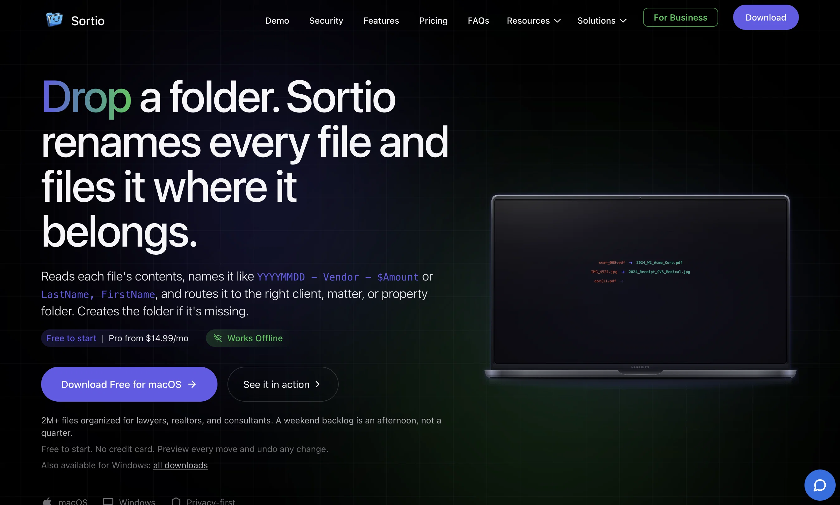 Sortio website