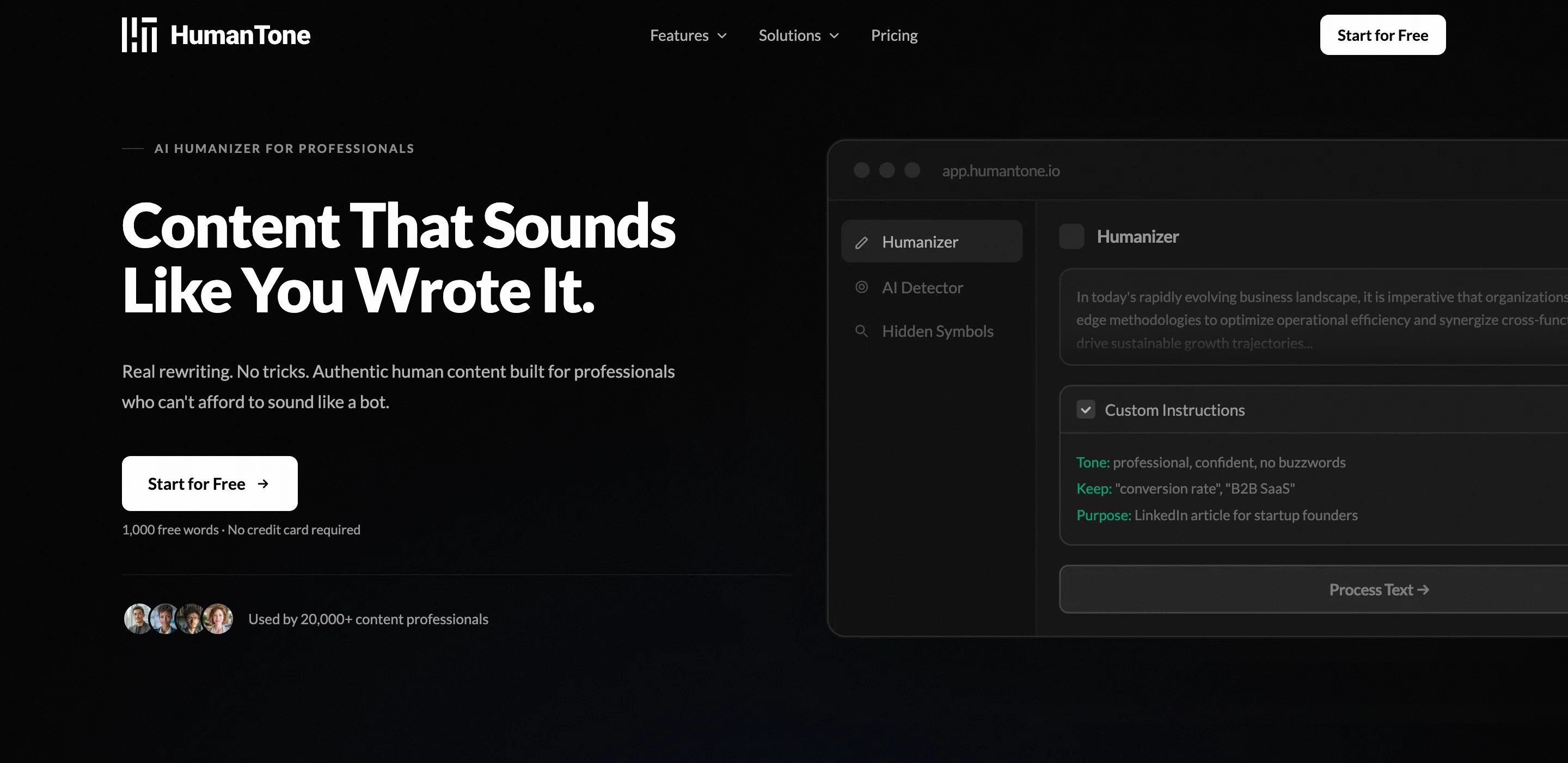 HumanTone website