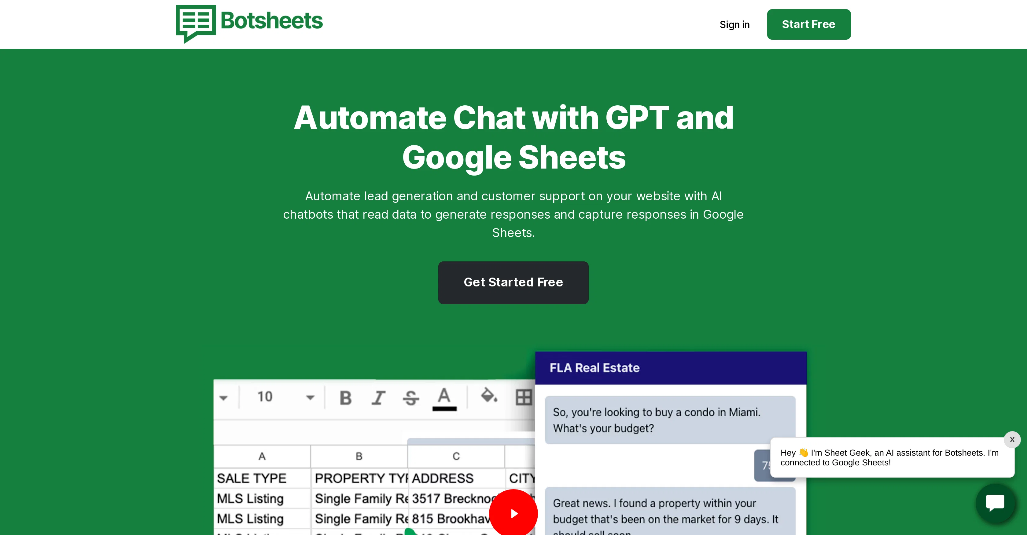 Botsheets  website