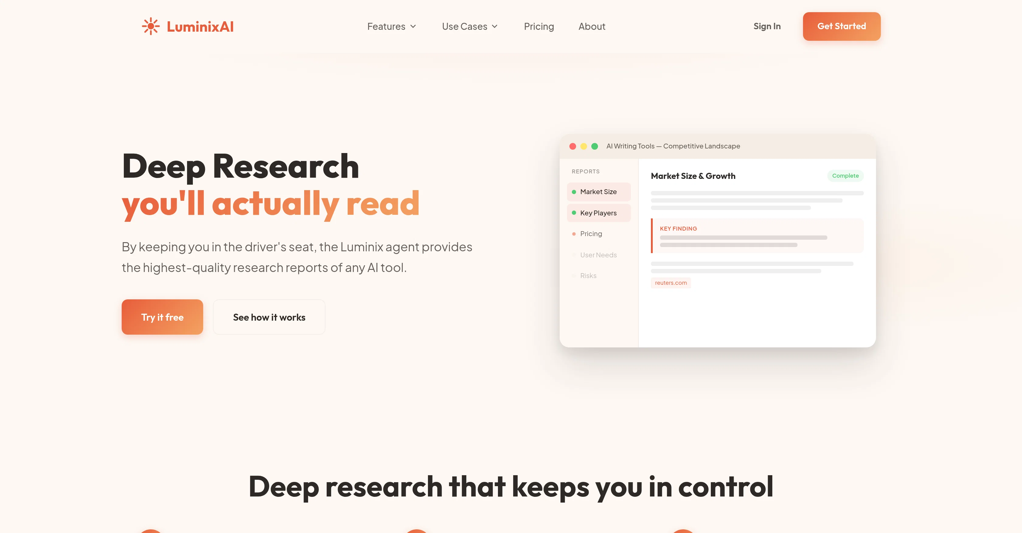 LuminixAI website