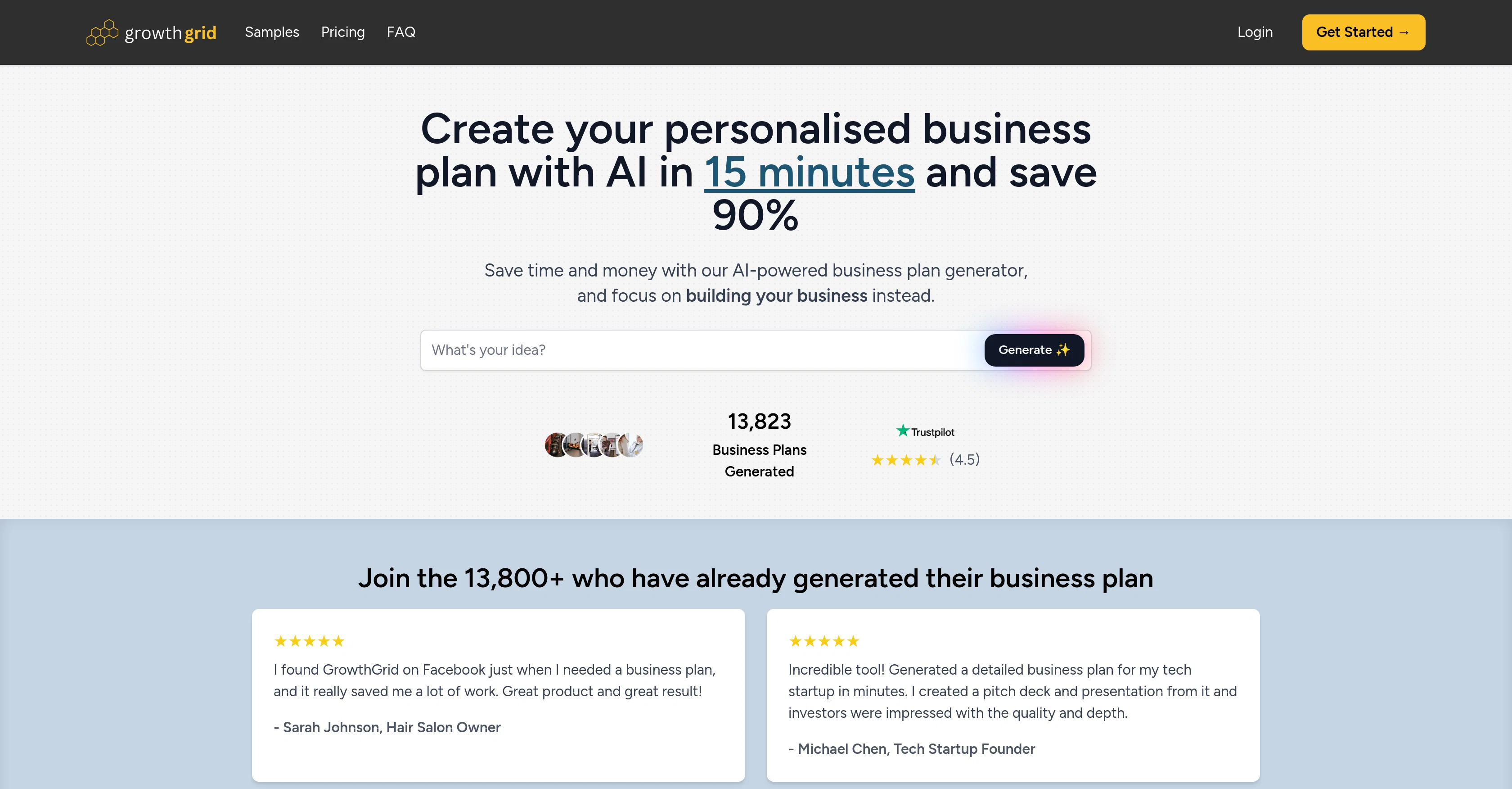 GrowthGrid website