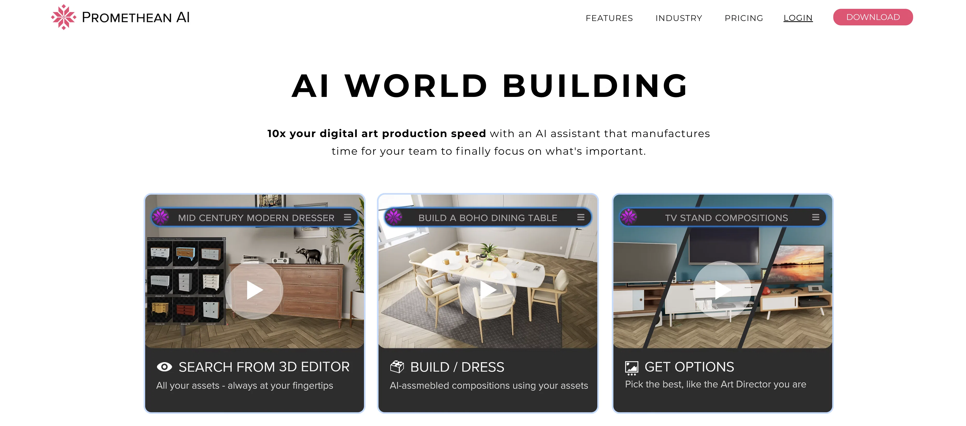 Promethean | AI World Building website