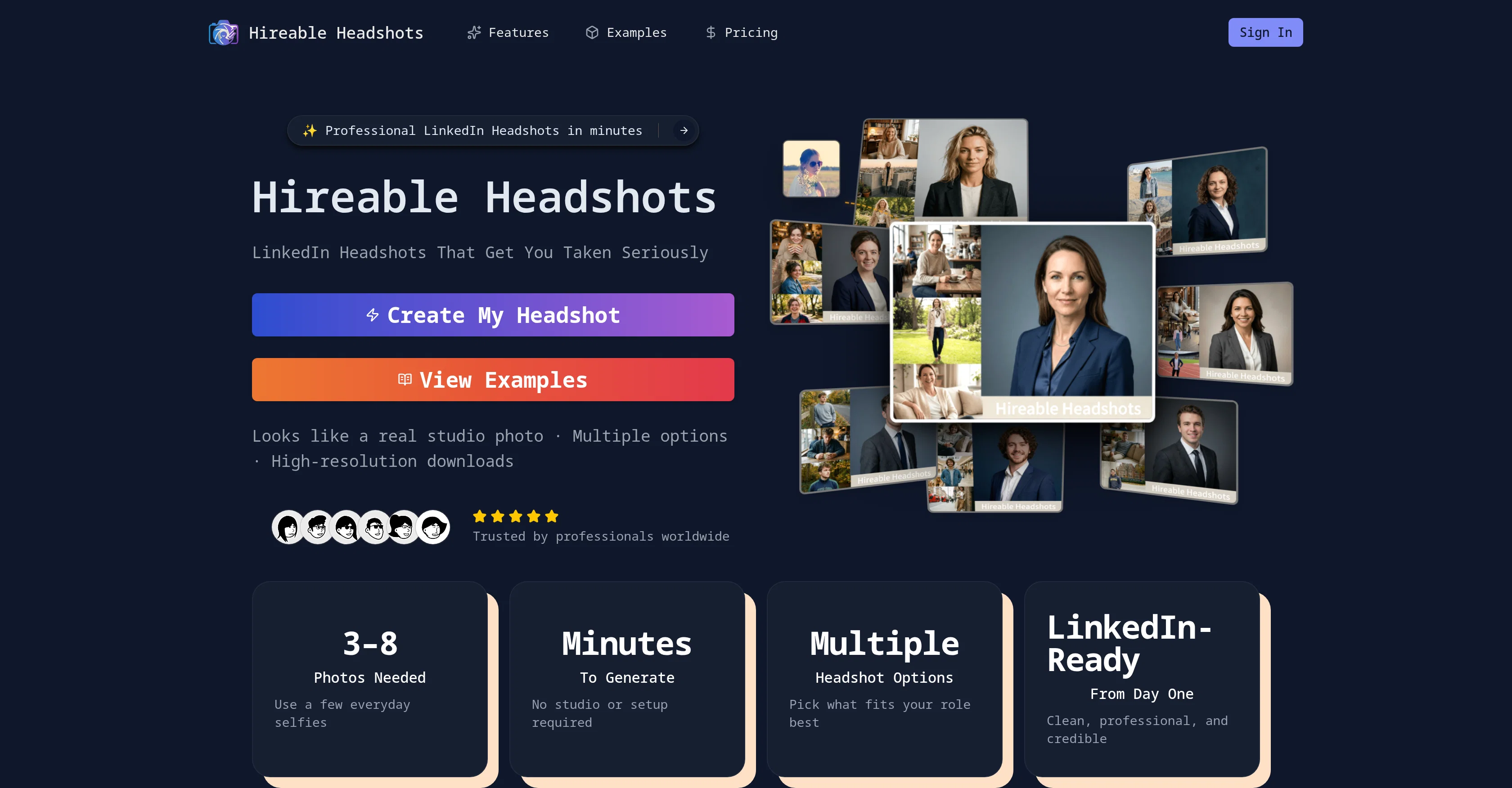 Hireable Headshots website